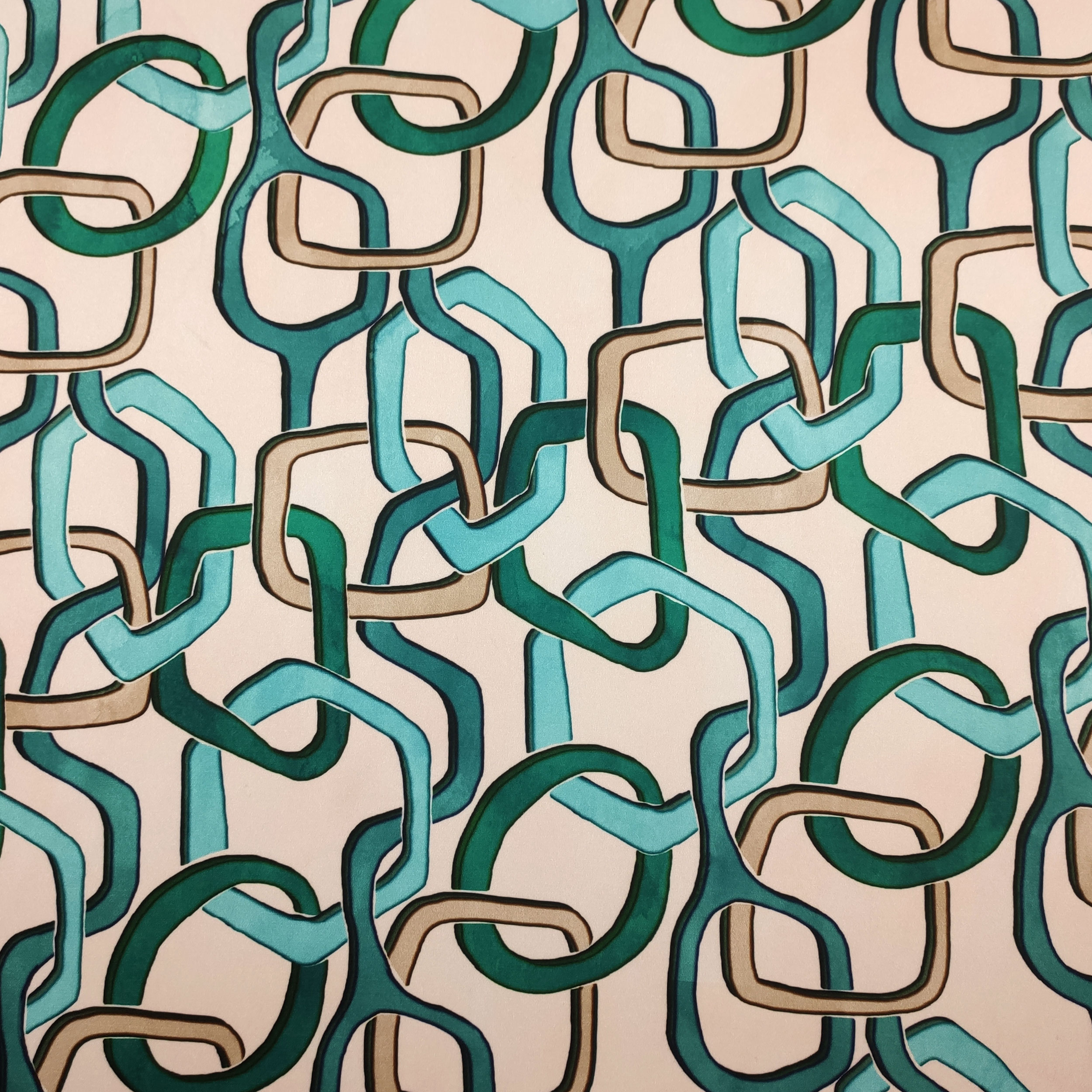 Juego de cadenas de raso elástico Tonos verdes