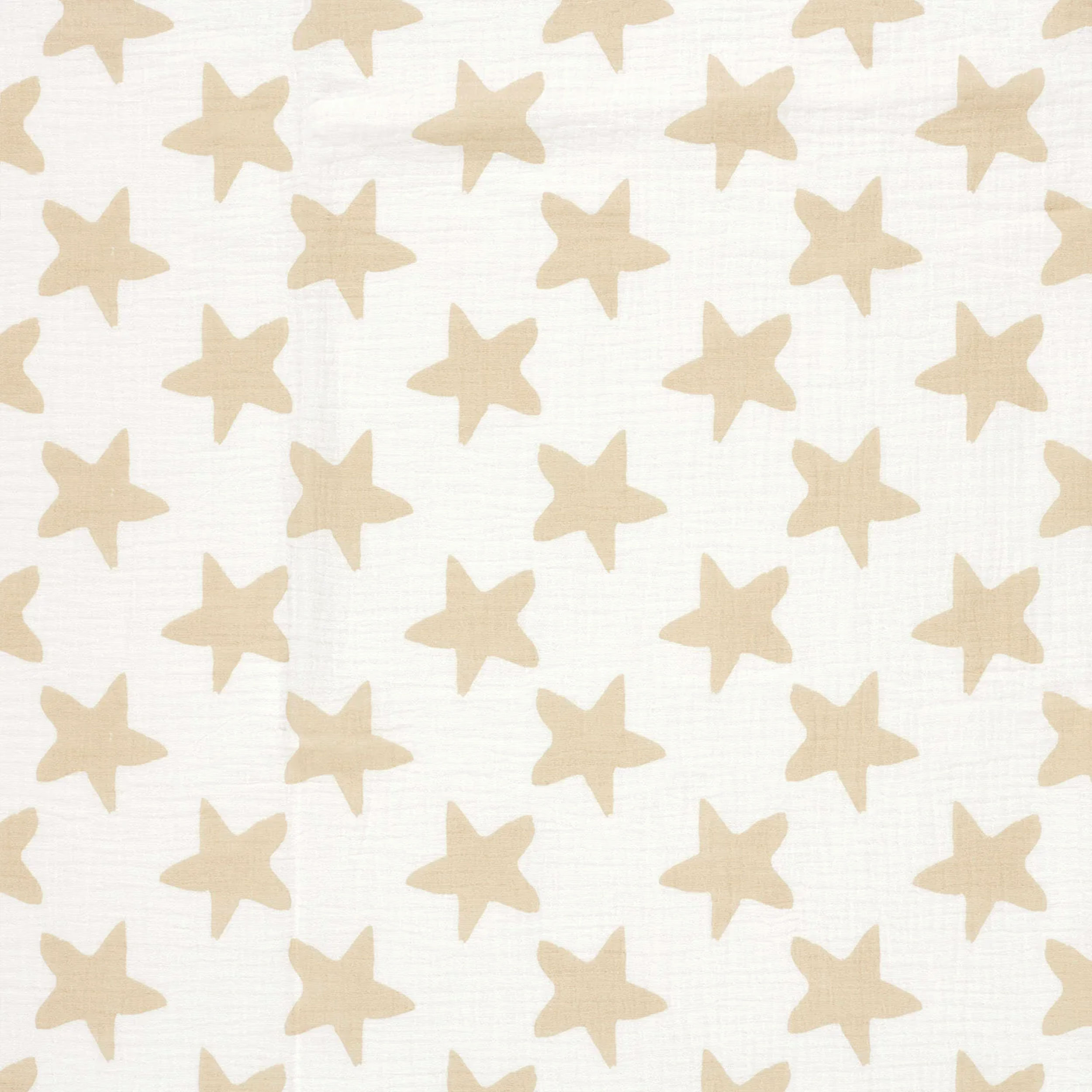 Cotton Muslin Beige Stars Image
