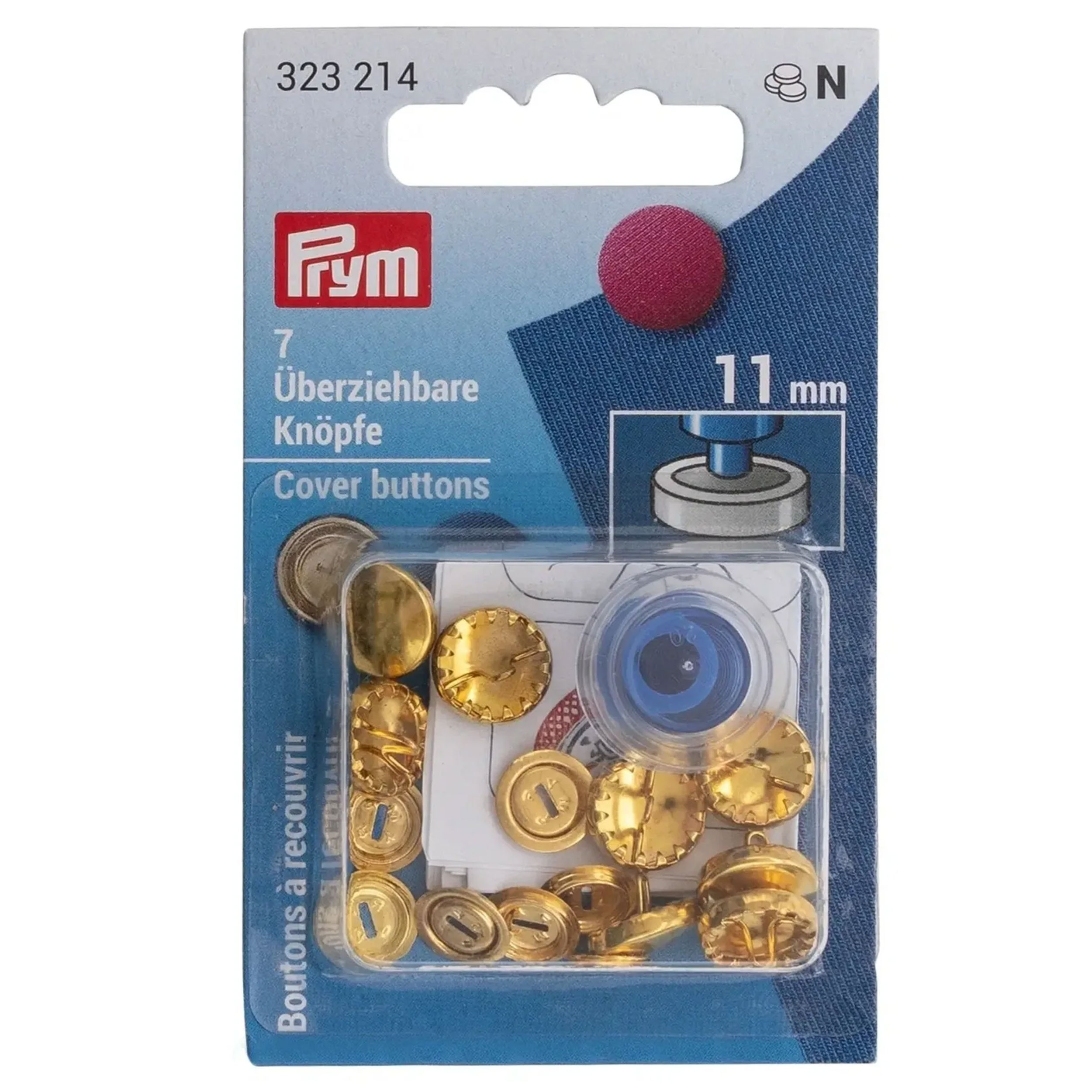 Prym Gold Buttons Coverable avec outil 11 mm