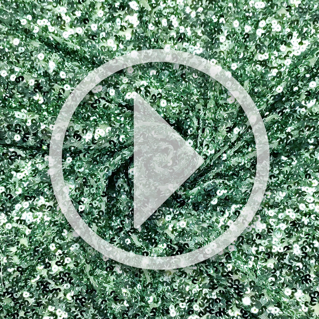 Paillettes sur tissu de tulle vert menthe Image