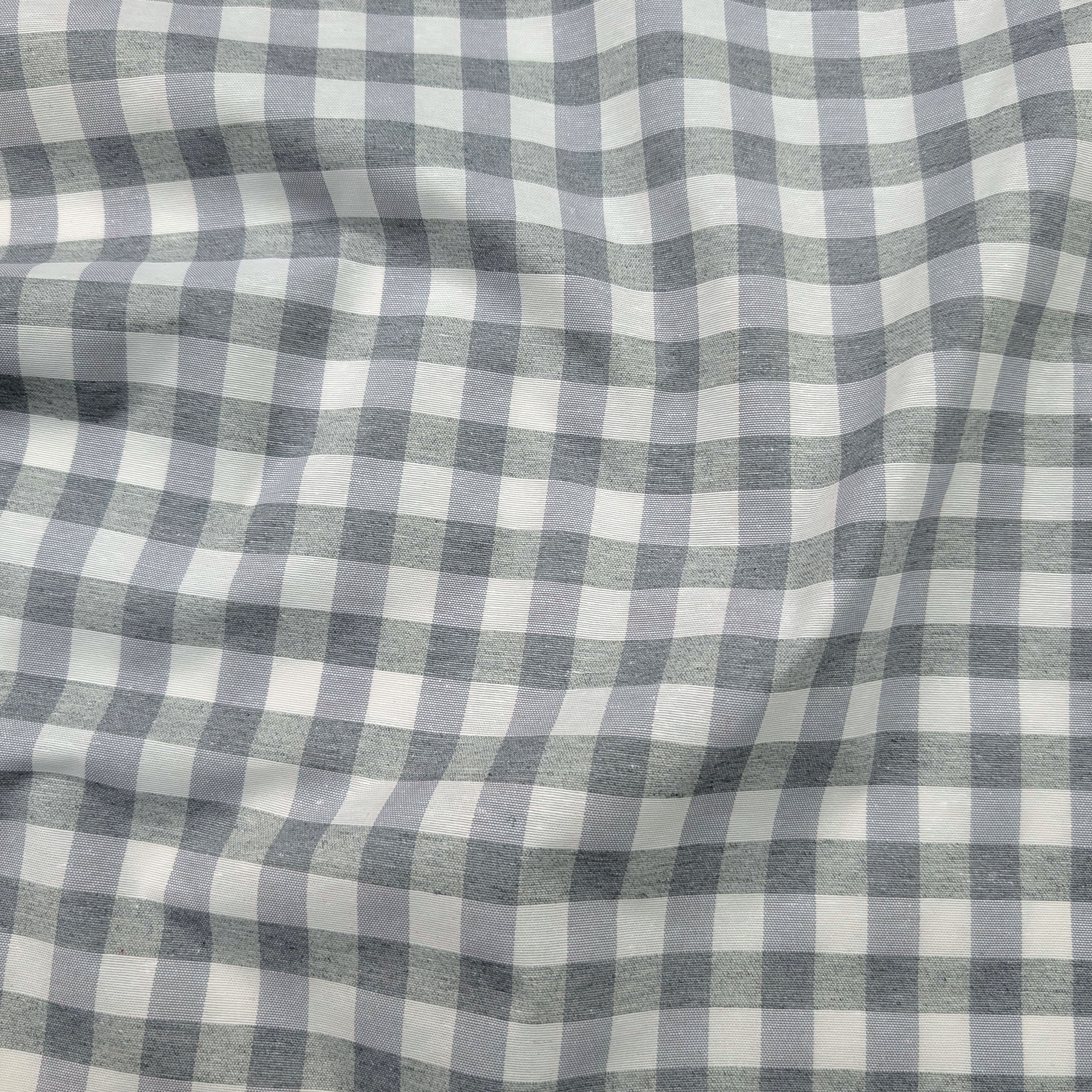 Fabric for Grey Check Resin Tablecloth Image