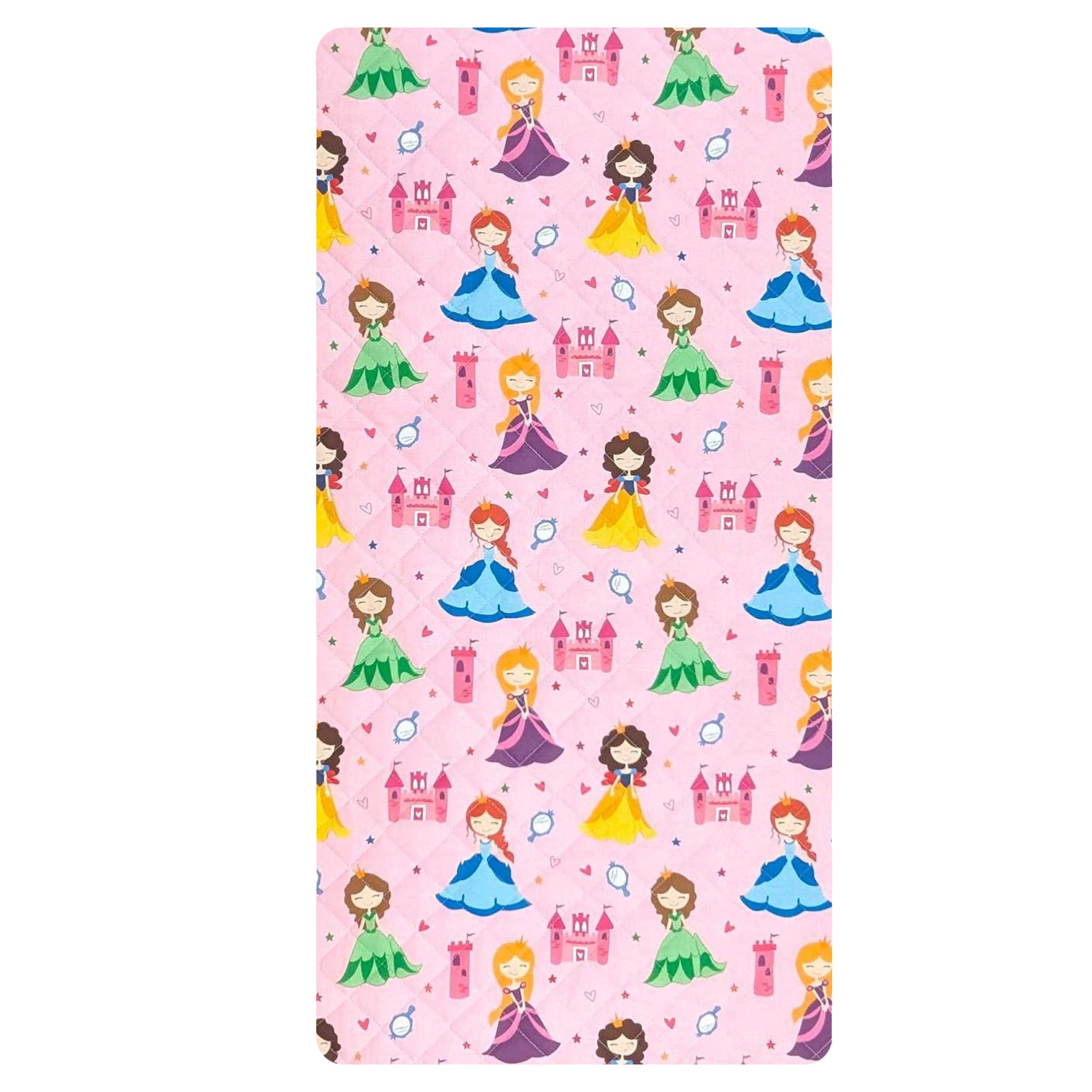 Pink Background Princesses Blanket Image