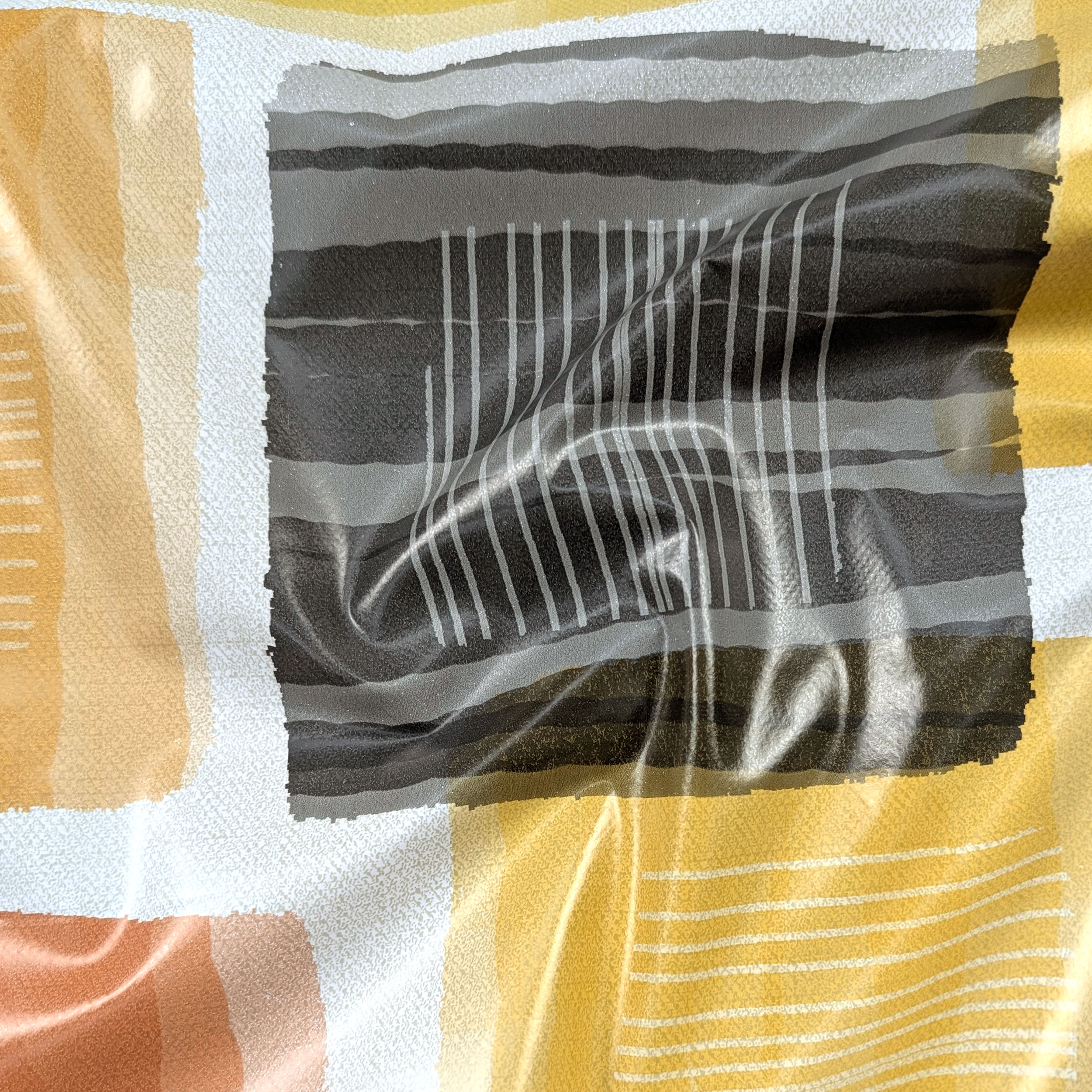Fabric for Plasticized Tablecloth Geometries Warm Tones Image
