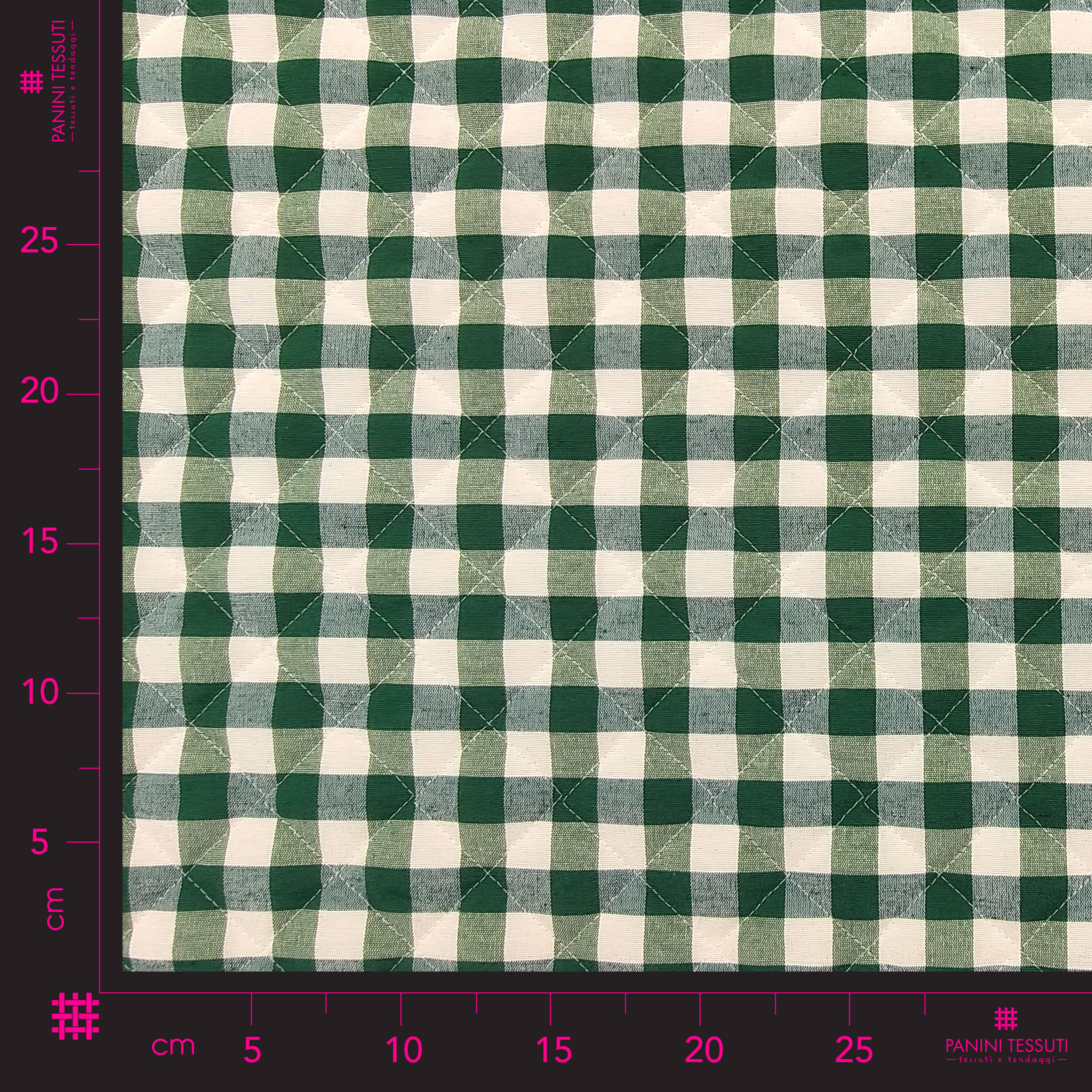 Motif à carreaux vert matelassé Image