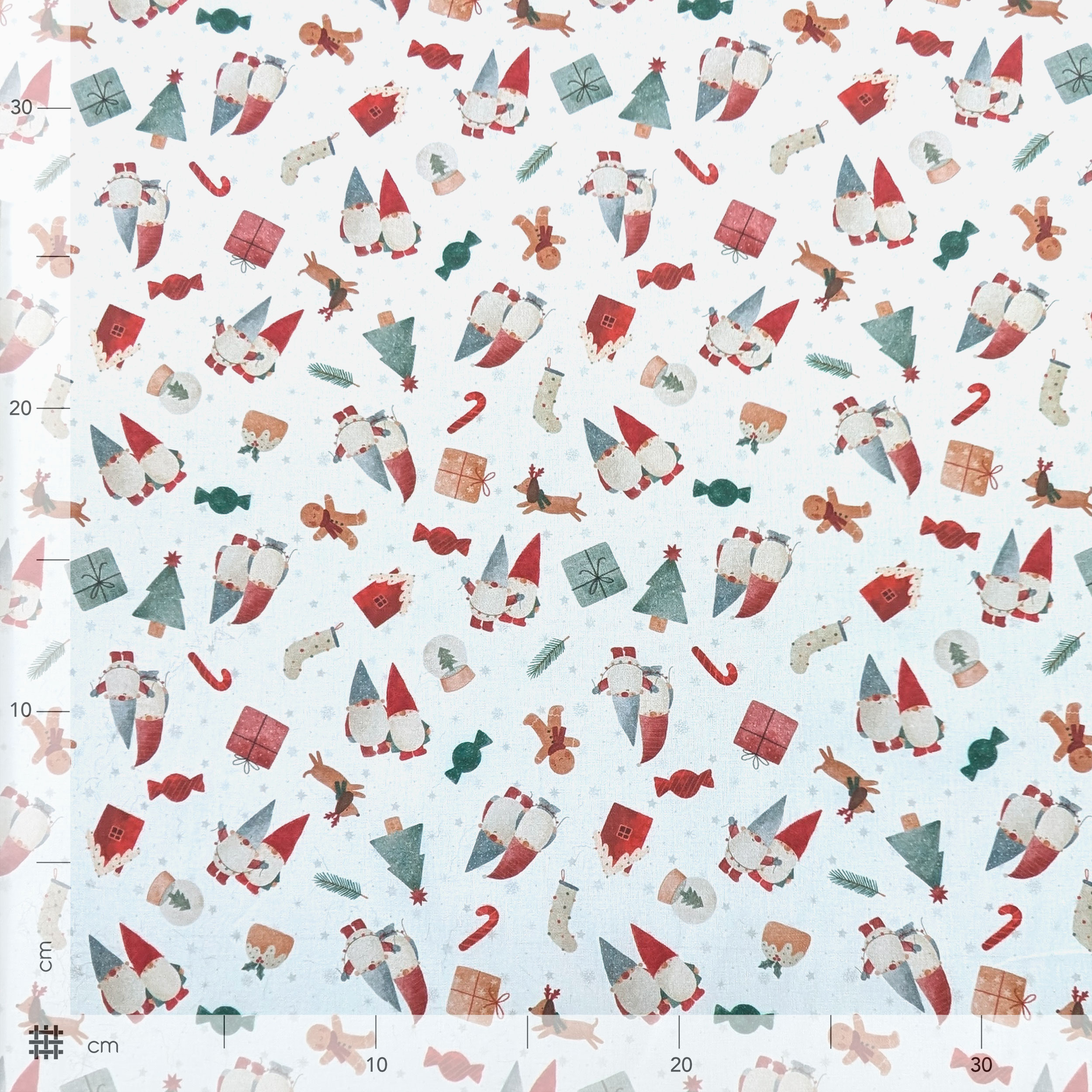 Christmas Percale Cotton with Gnomes Image
