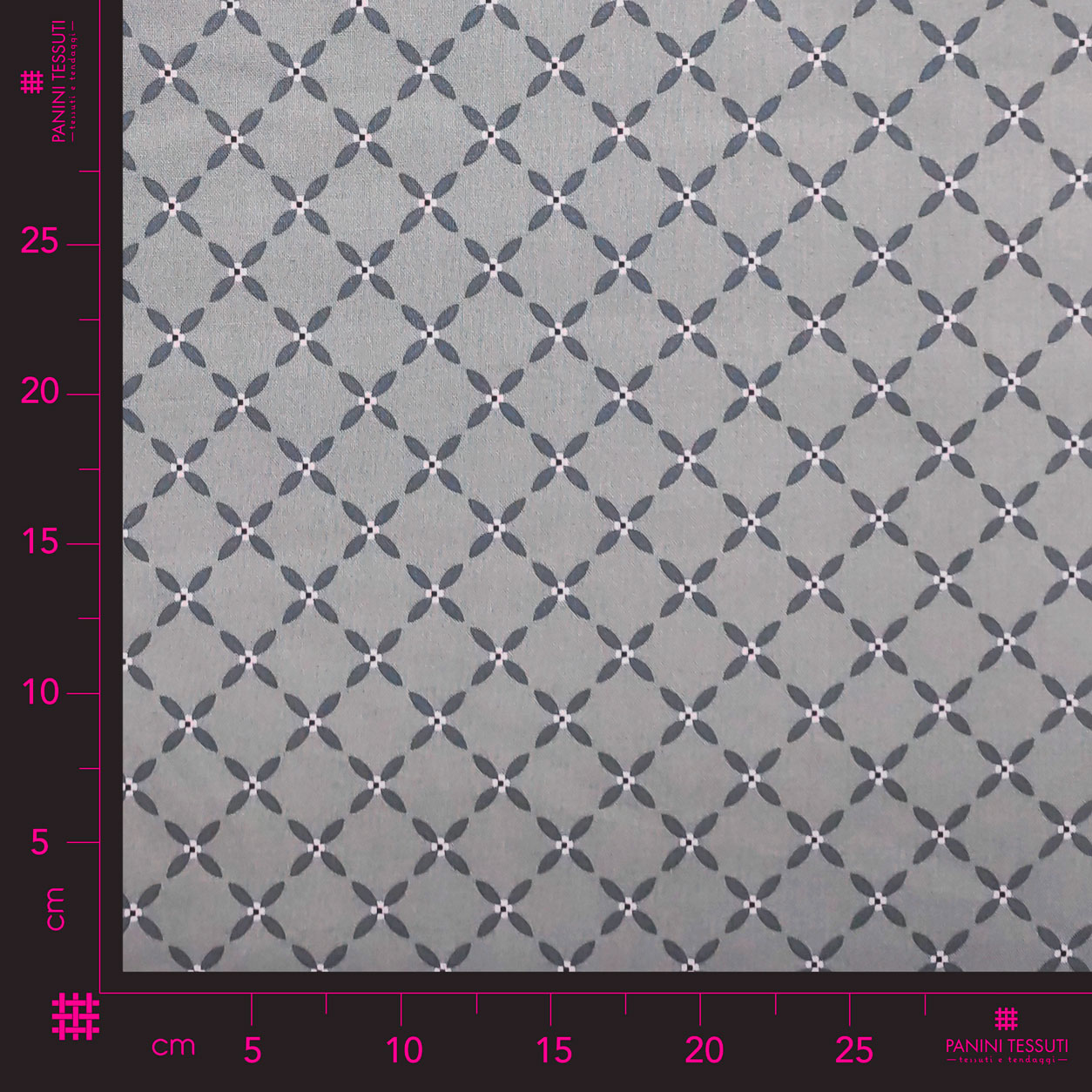 Stoff Gutermann Geometrisches Blumenmuster Grau