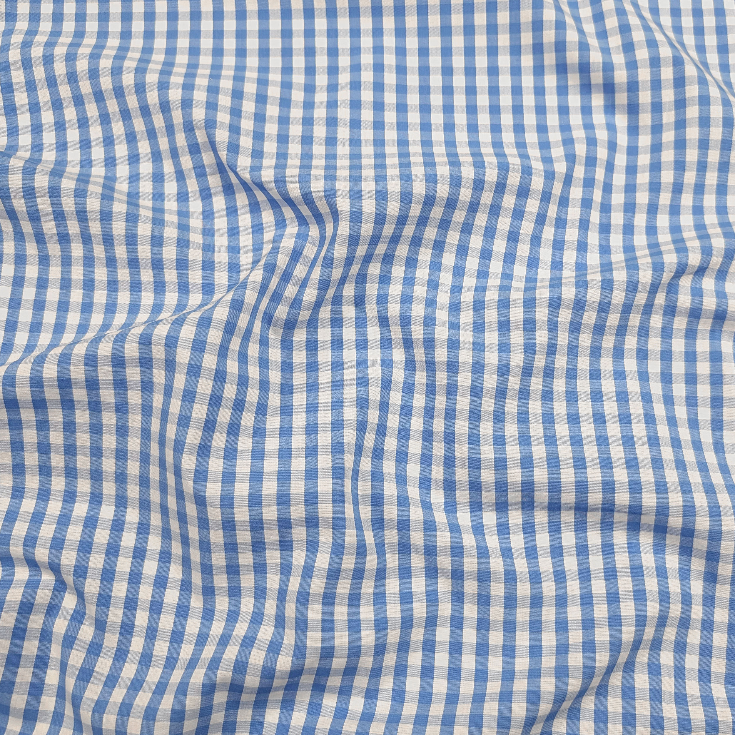 Cotton for Light Blue Checked Shirts Image
