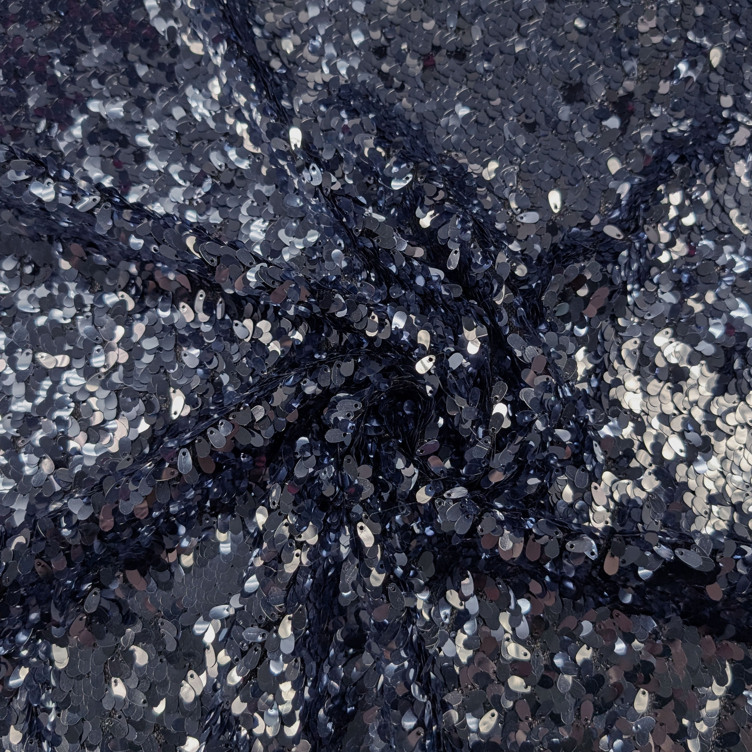 Navy Blue Drop Sequins Image