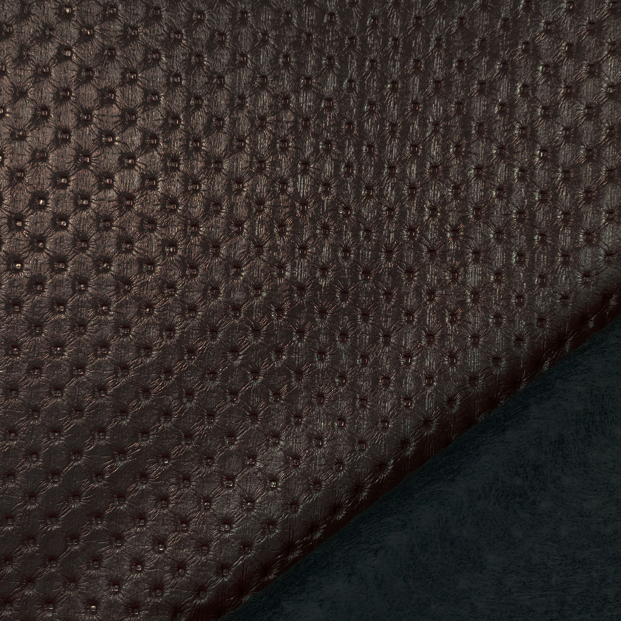 Faux Leather Quilted Effect Chocolate Image