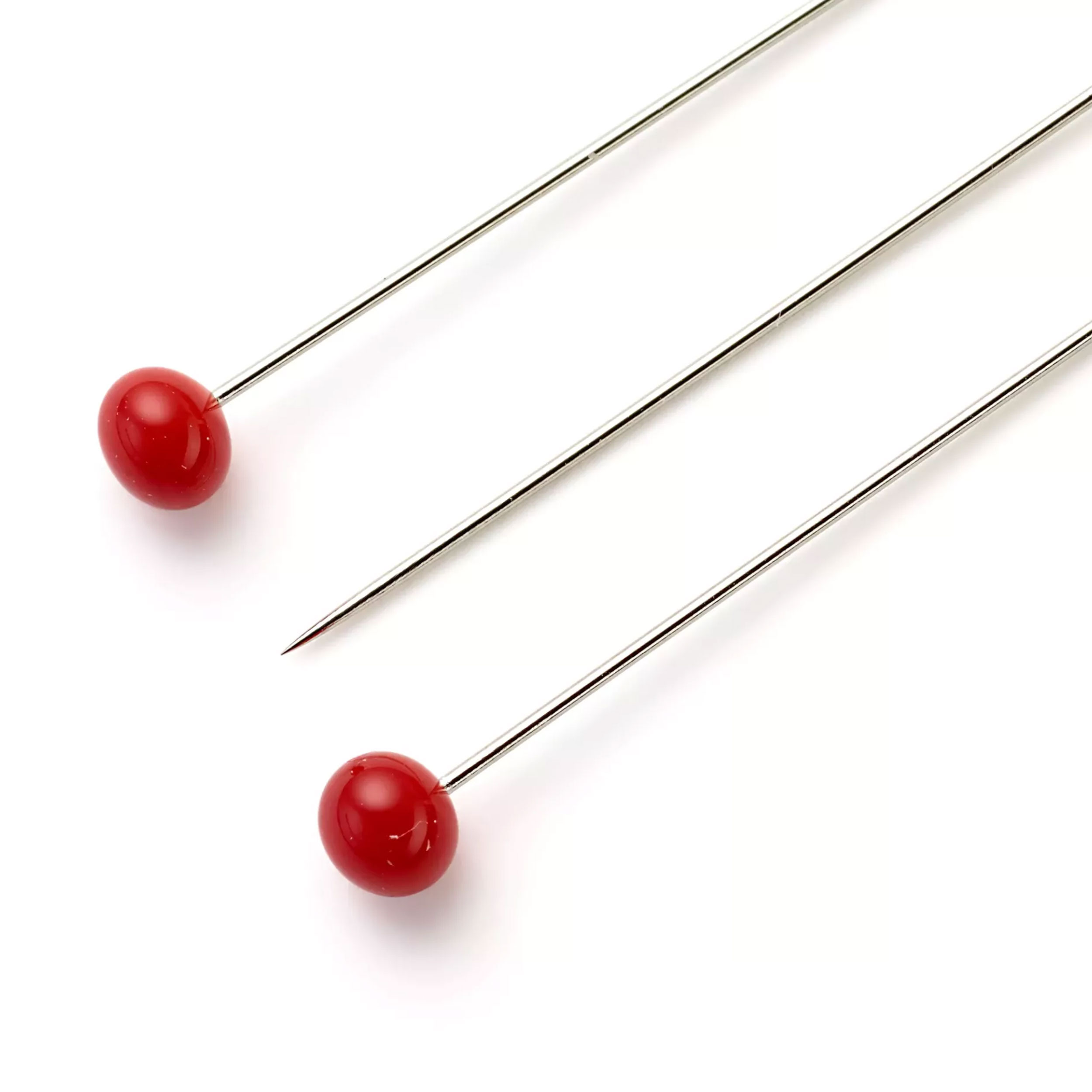 Alfileres Prym Superfinos Cabeza de Vidrio Rojo Image