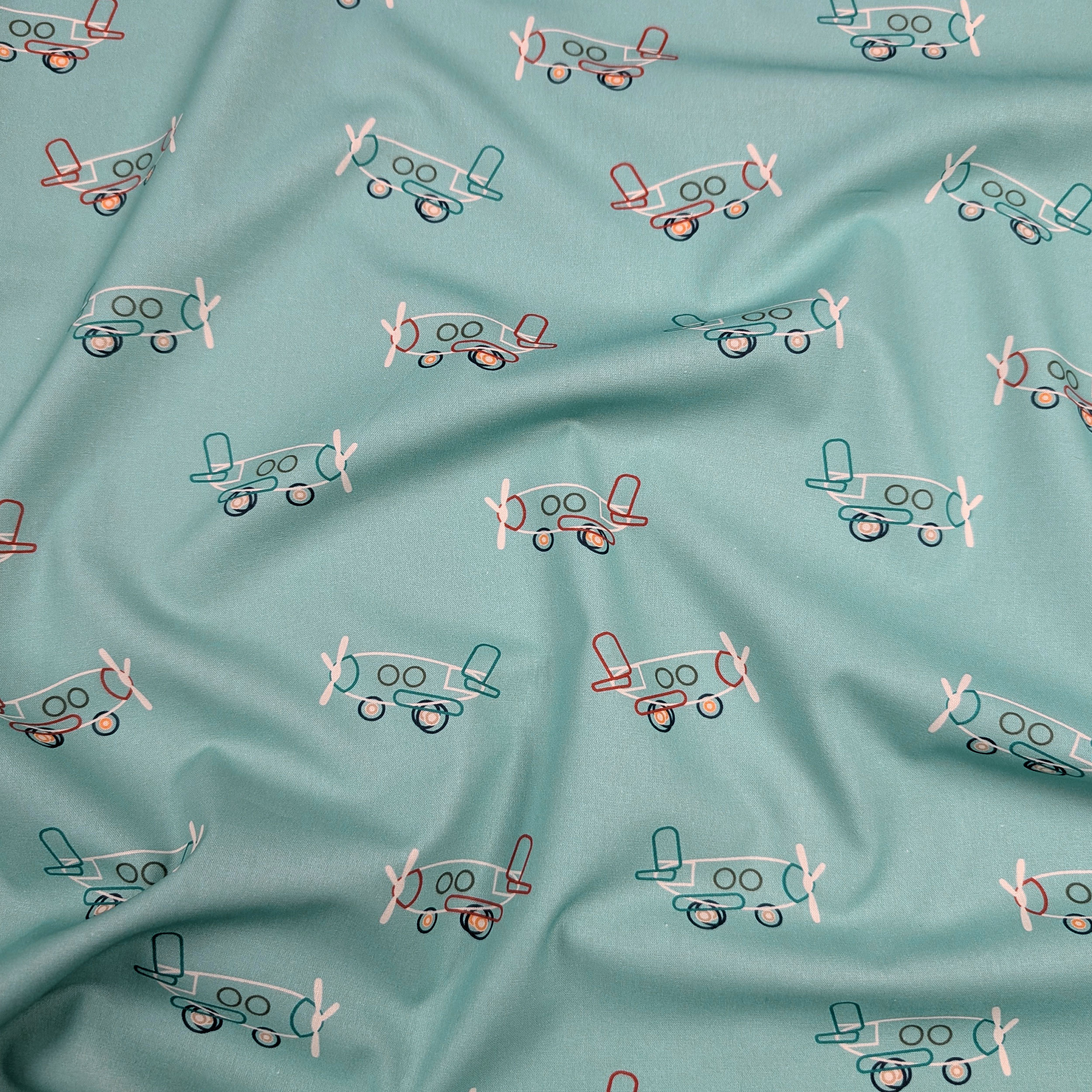 Poplin Cotton Airplanes Image