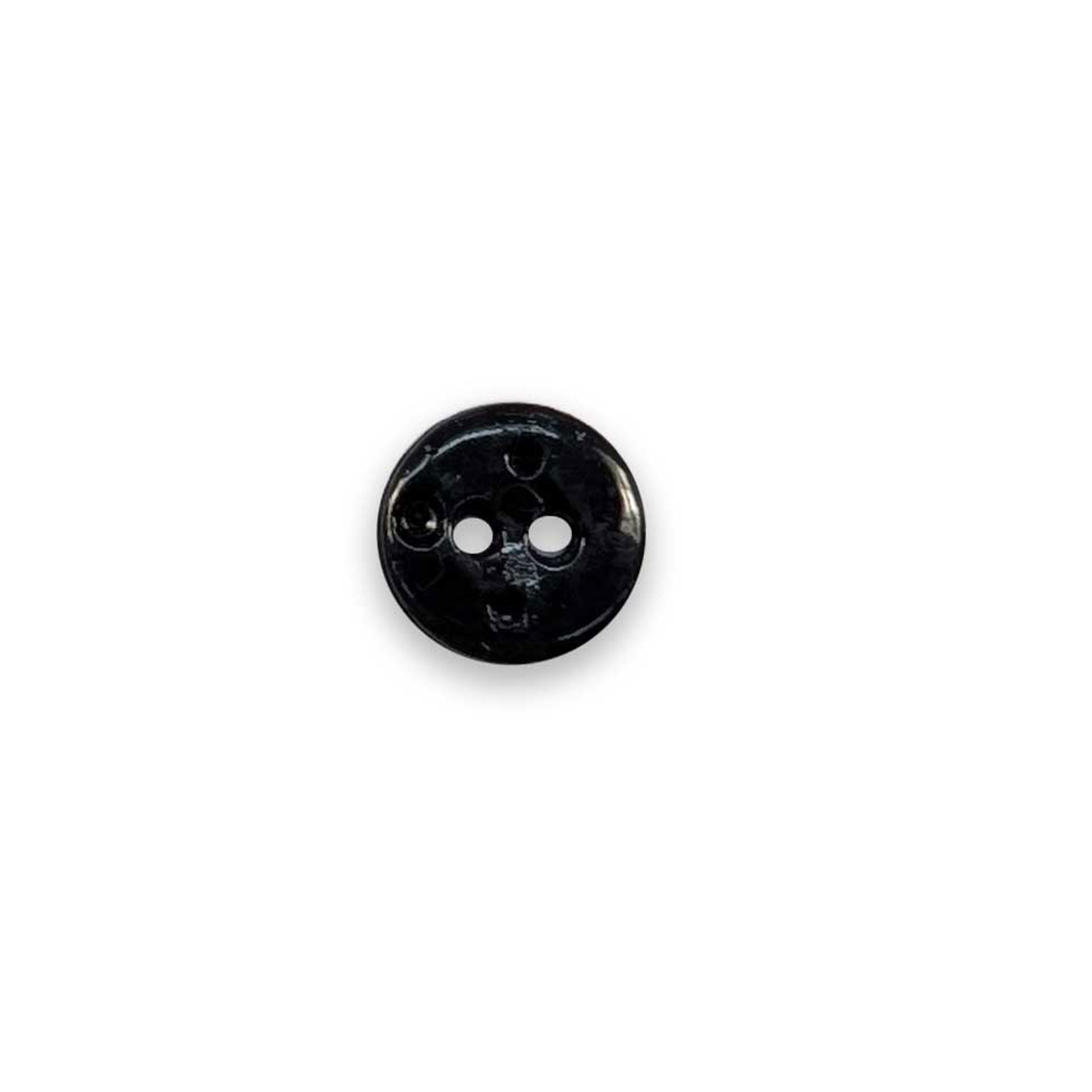 Plastic Button Two Holes Small Glossy Black Lin 20 Image