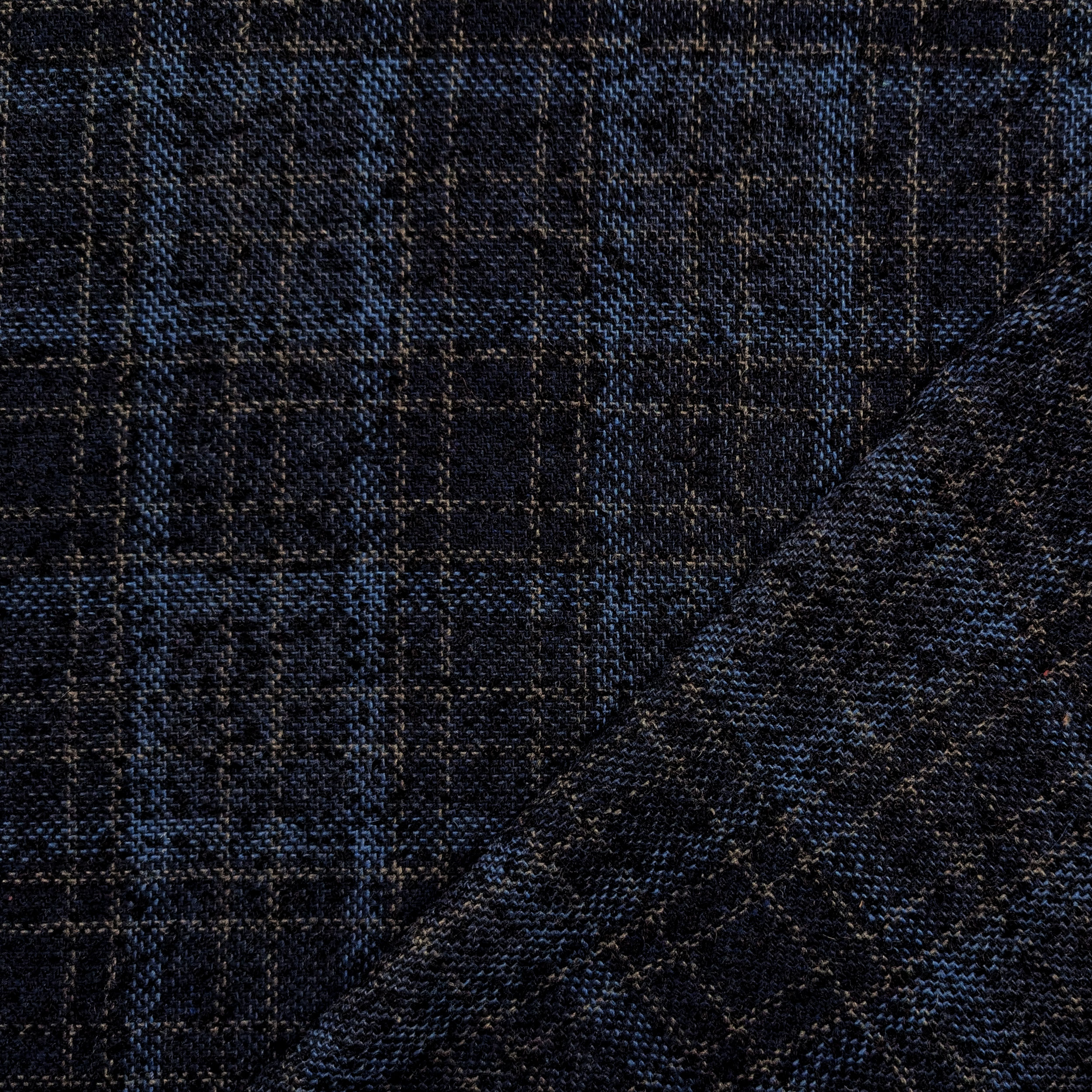 Dark Blue Tartan Tweed Image