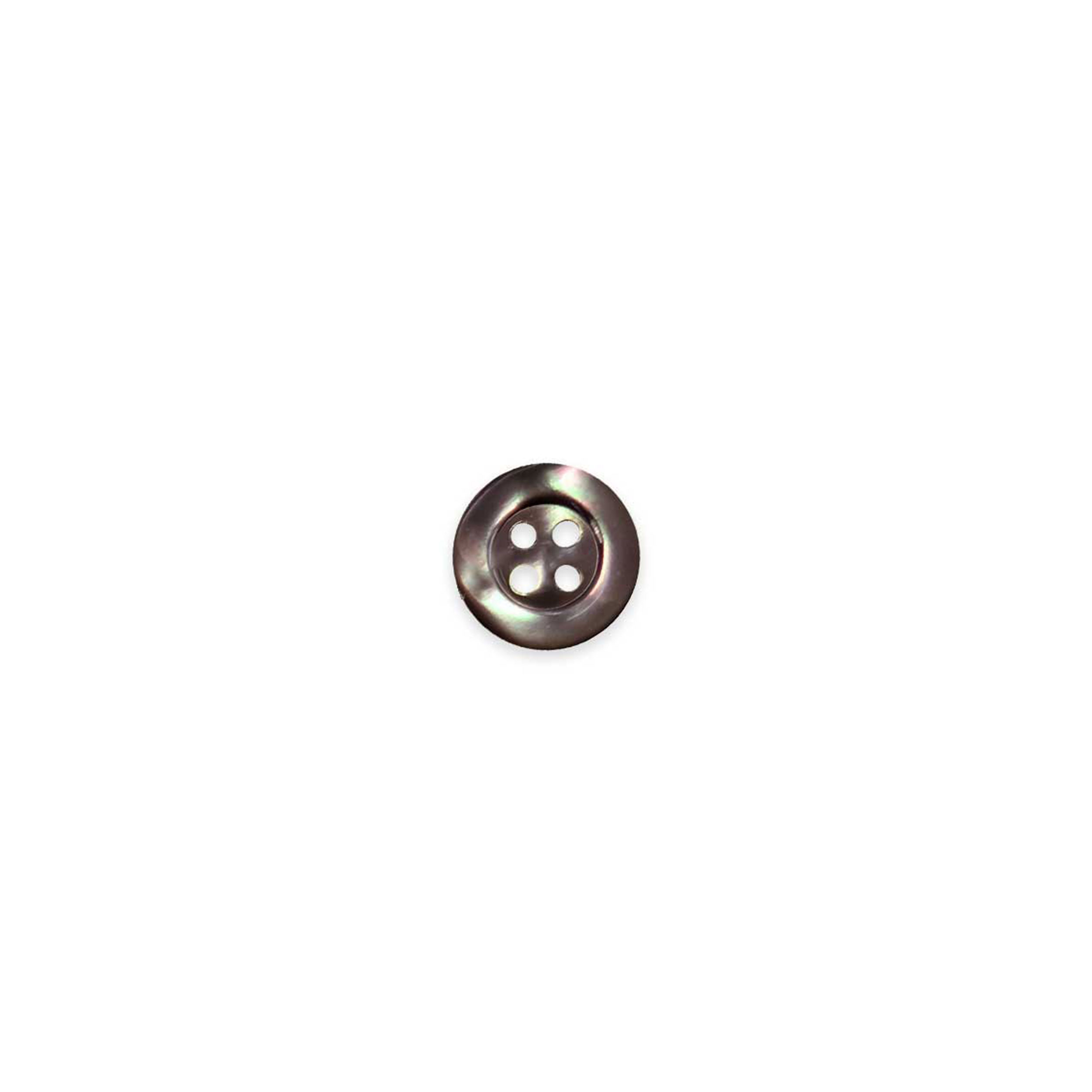 Mother-of-pearl button 4 holes Mustard Image