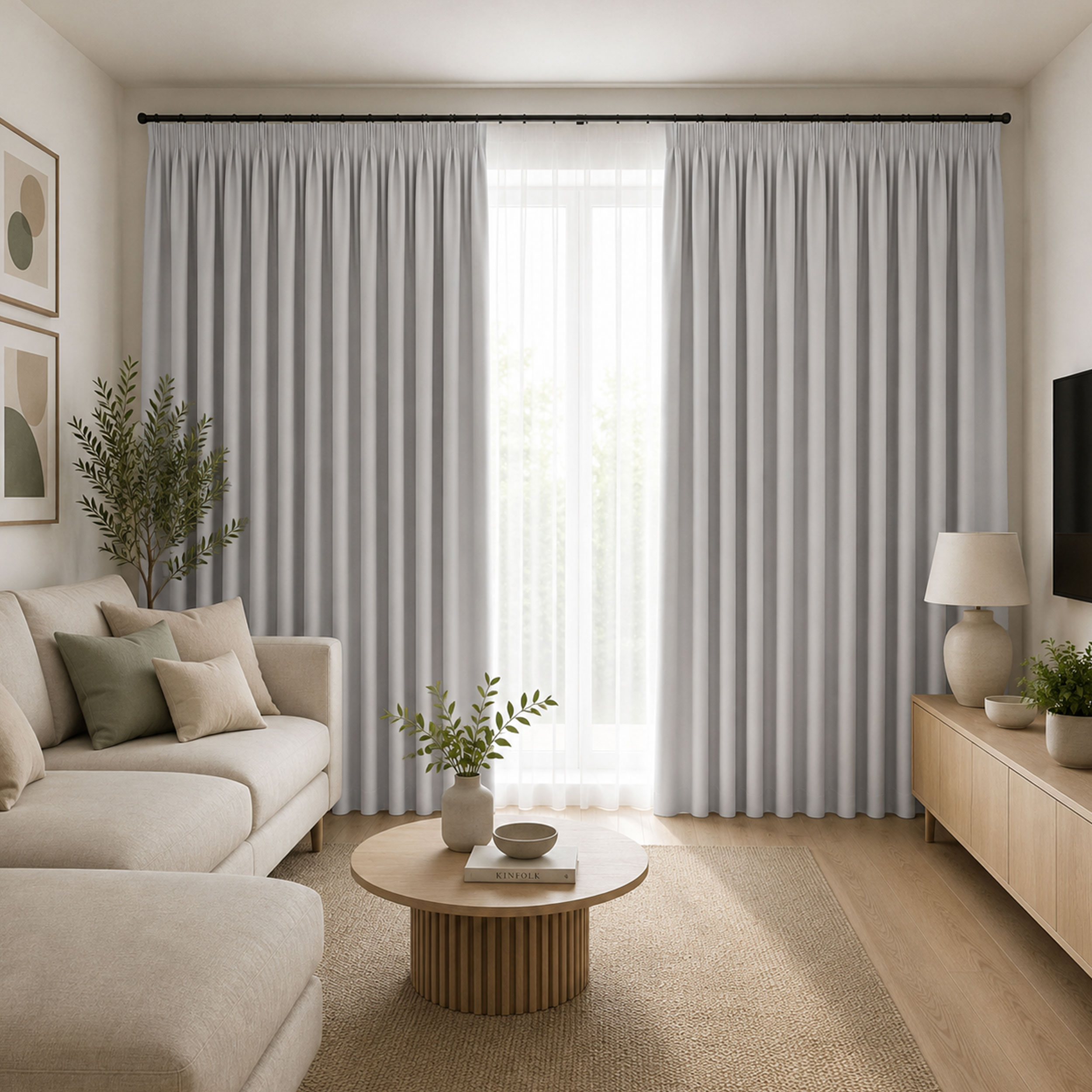 100% Darkening Fabric Pearl Grey Image