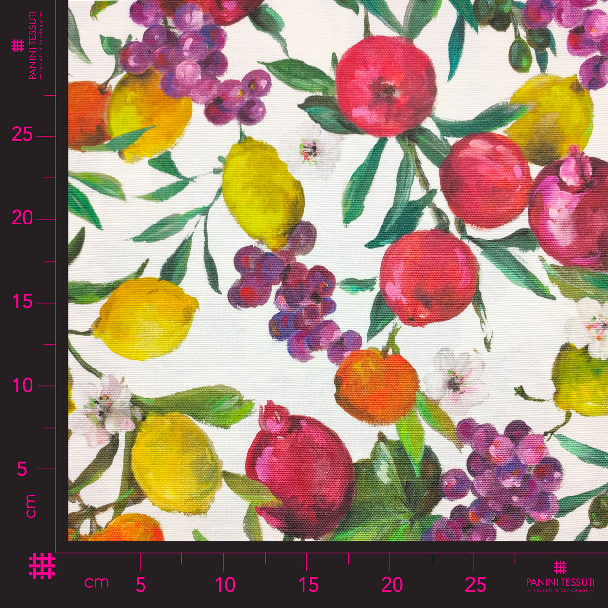 Tissu de Panama pour nappe de fruits et de fleurs Image