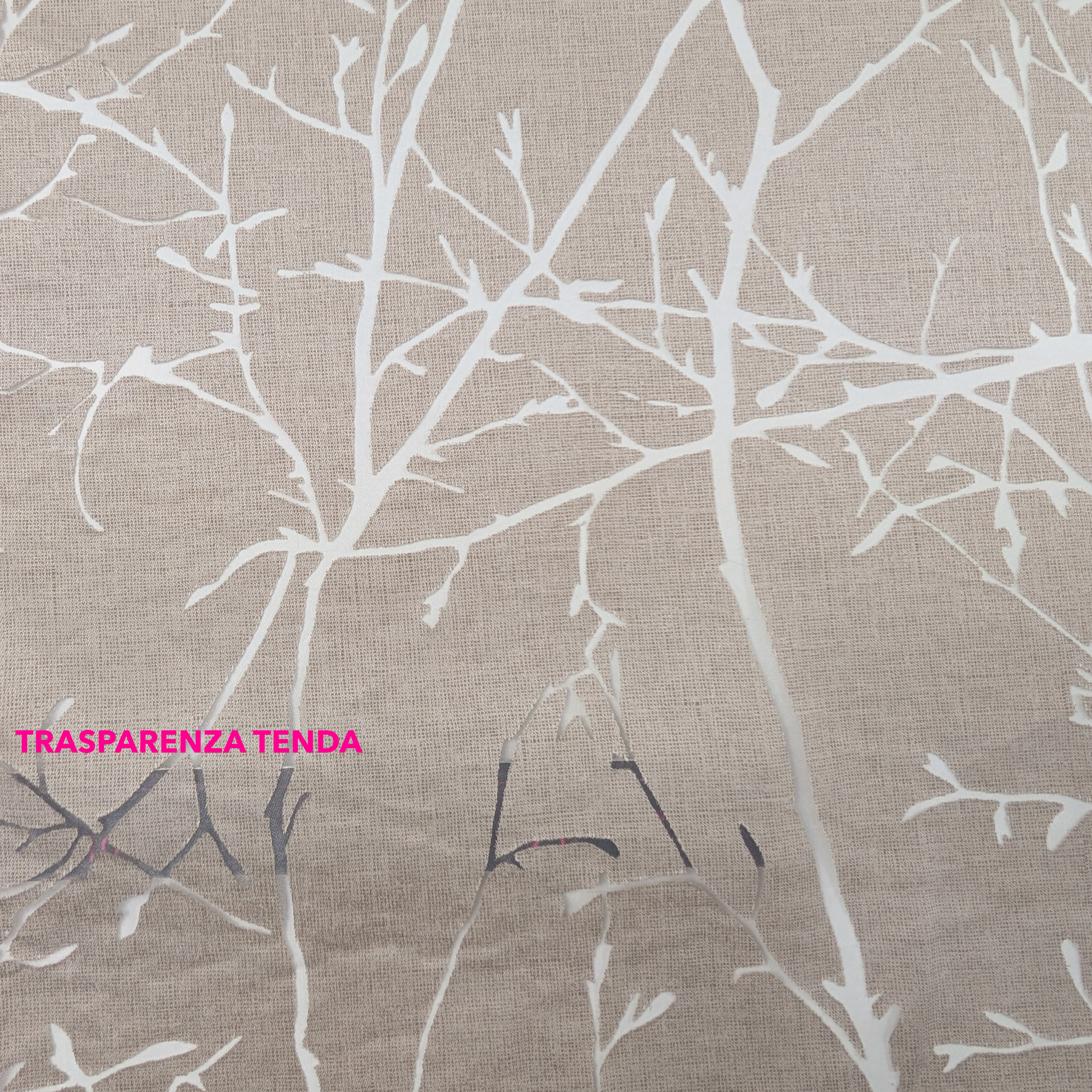 Curtain Fabric Rami Devorè Dove Grey Image