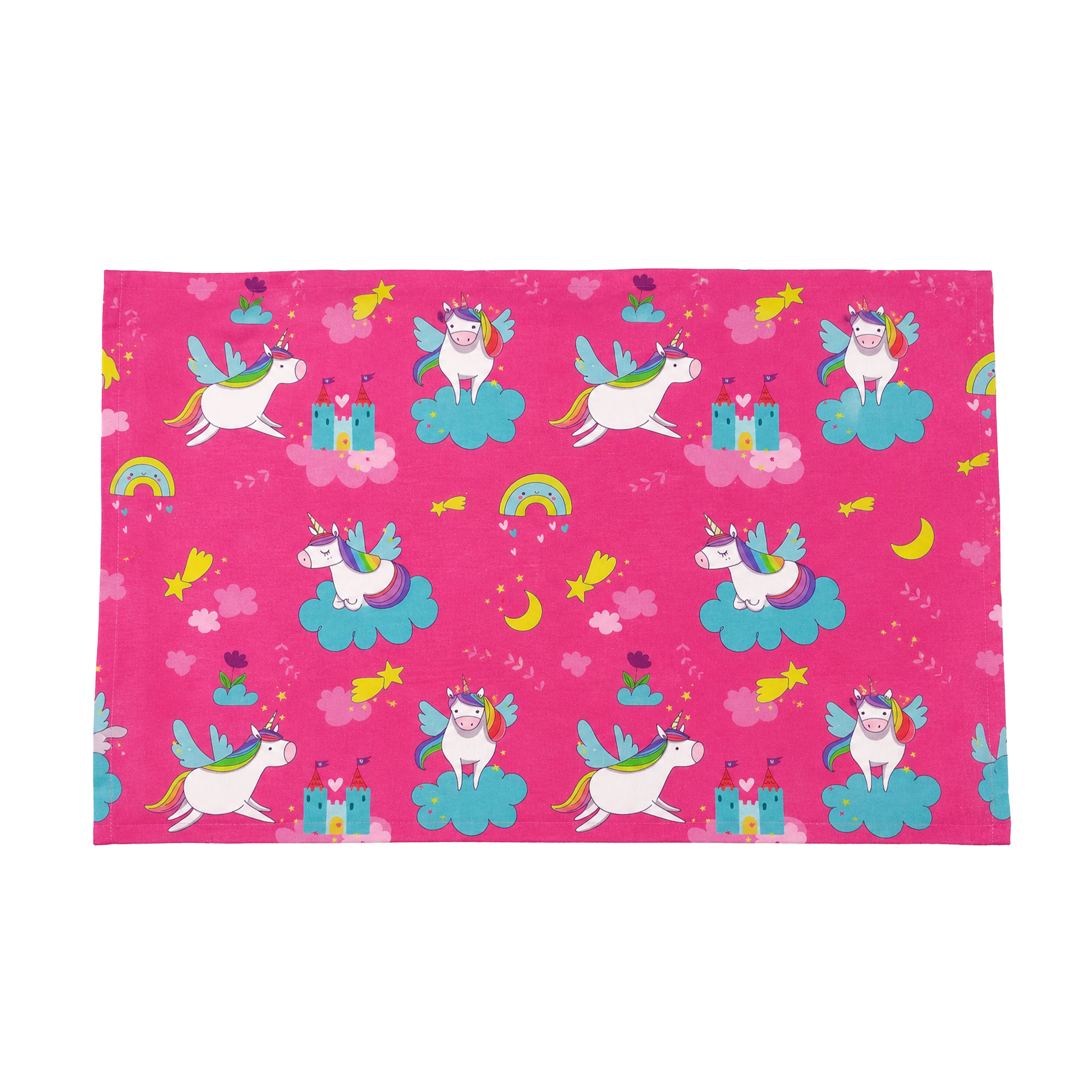 Unicorns and Castles Cotton Pillowcase Image
