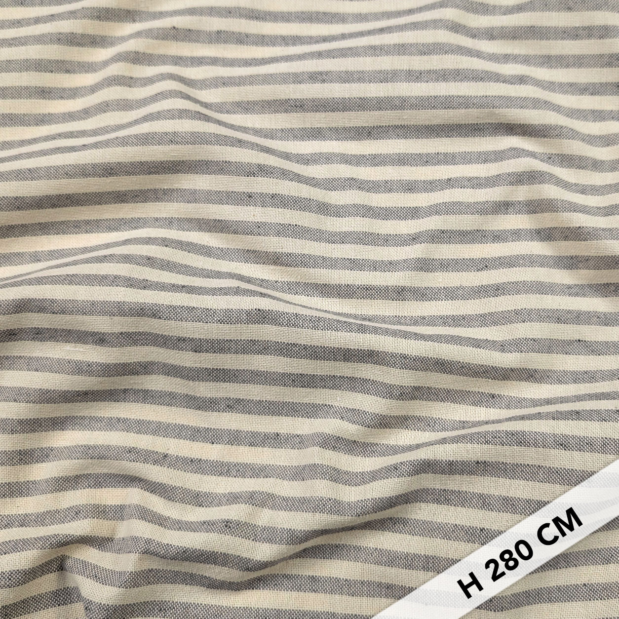 Panama Horizontal Stripes Grey and Cream Image