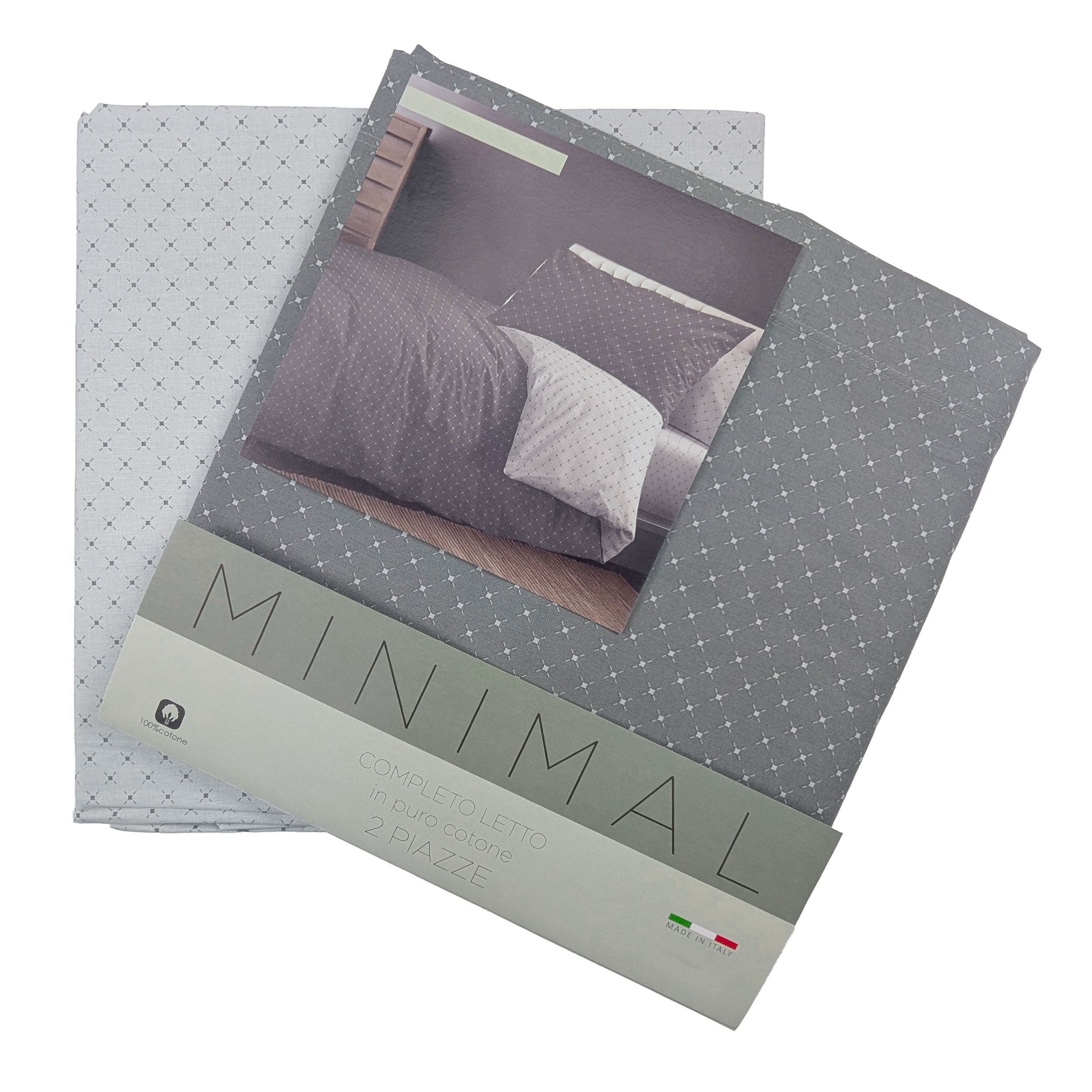 Minimal Rombi Grau Doppelbett-Set Image