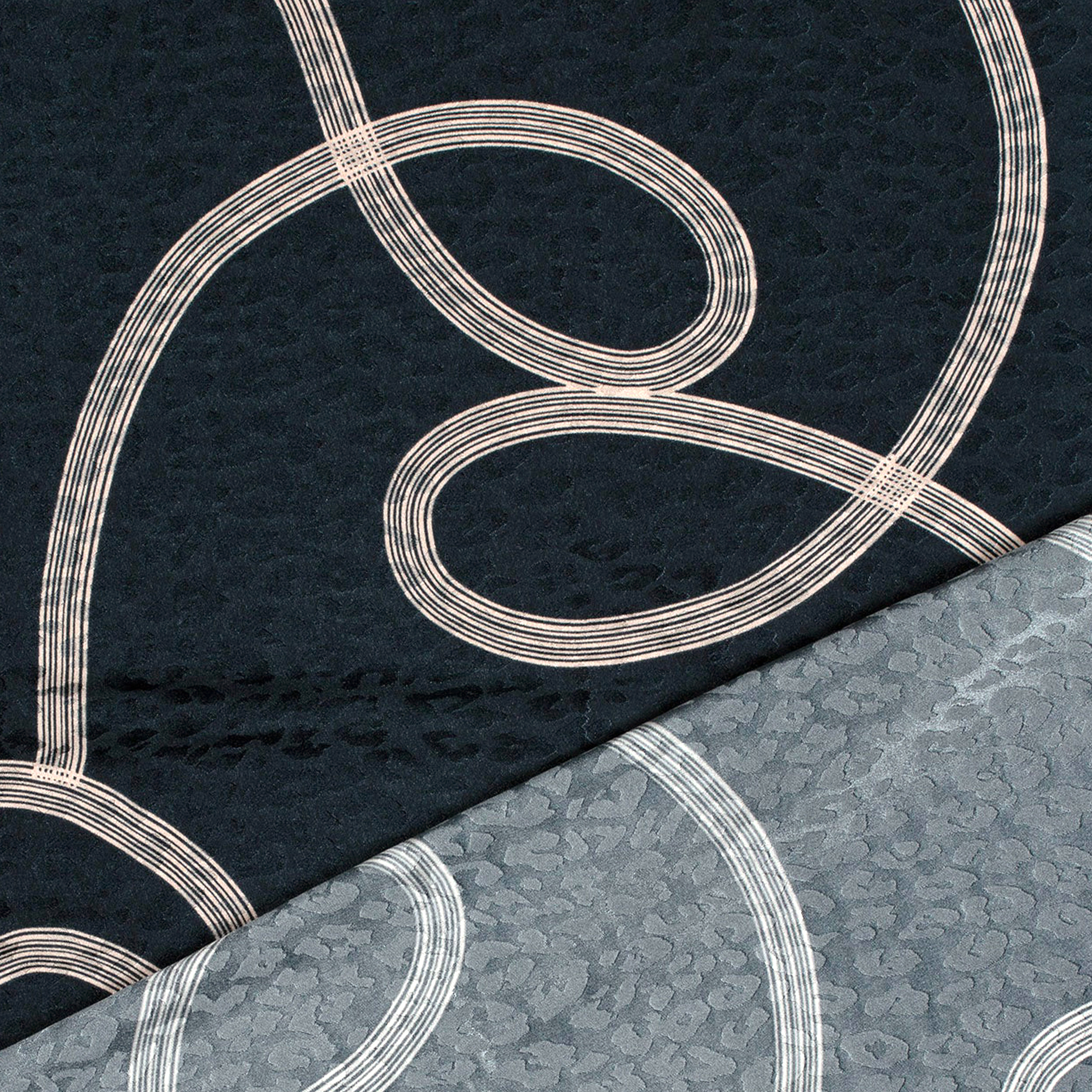 Satin Jacquard Motifs et lignes léopard