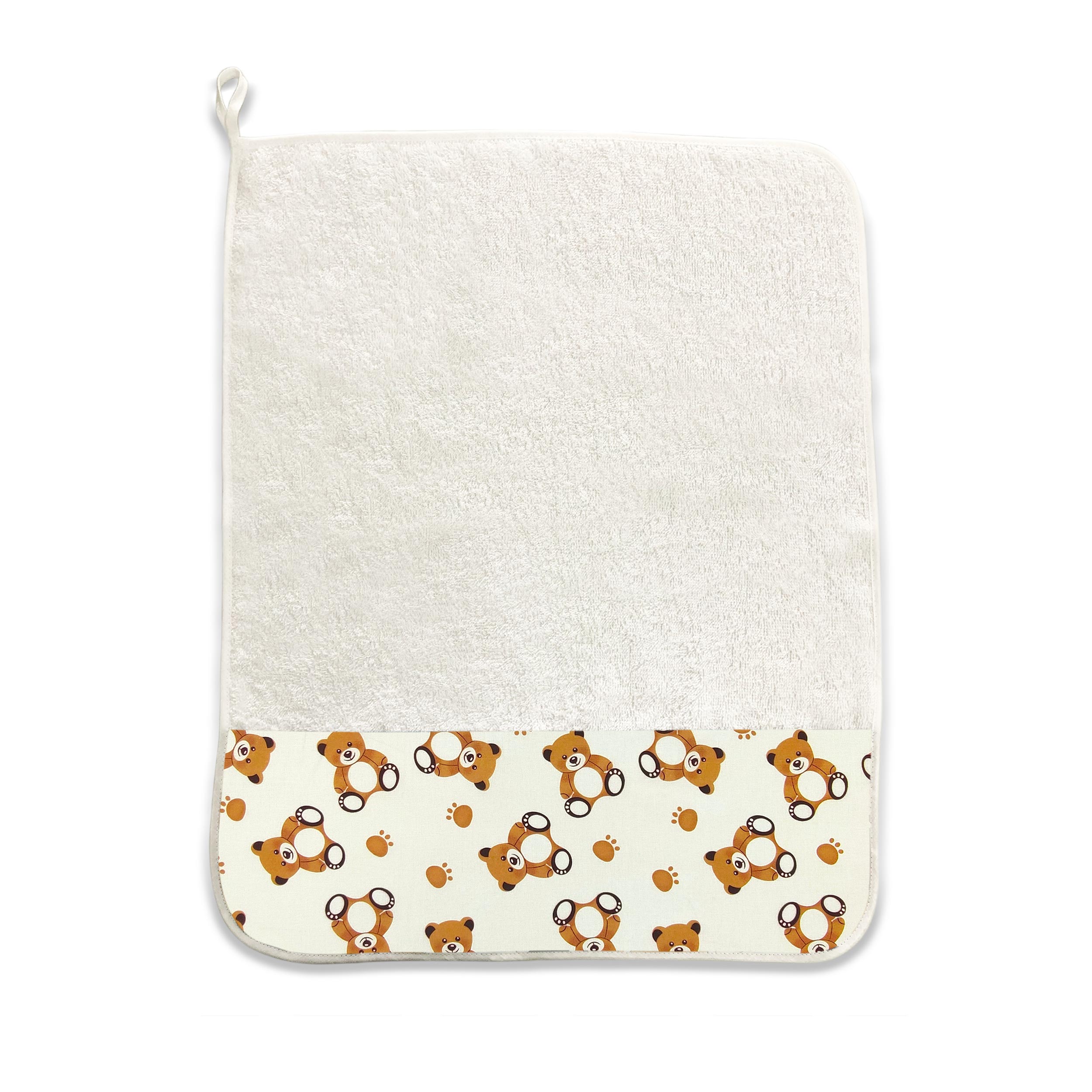 Serviette Oursons Fond blanc