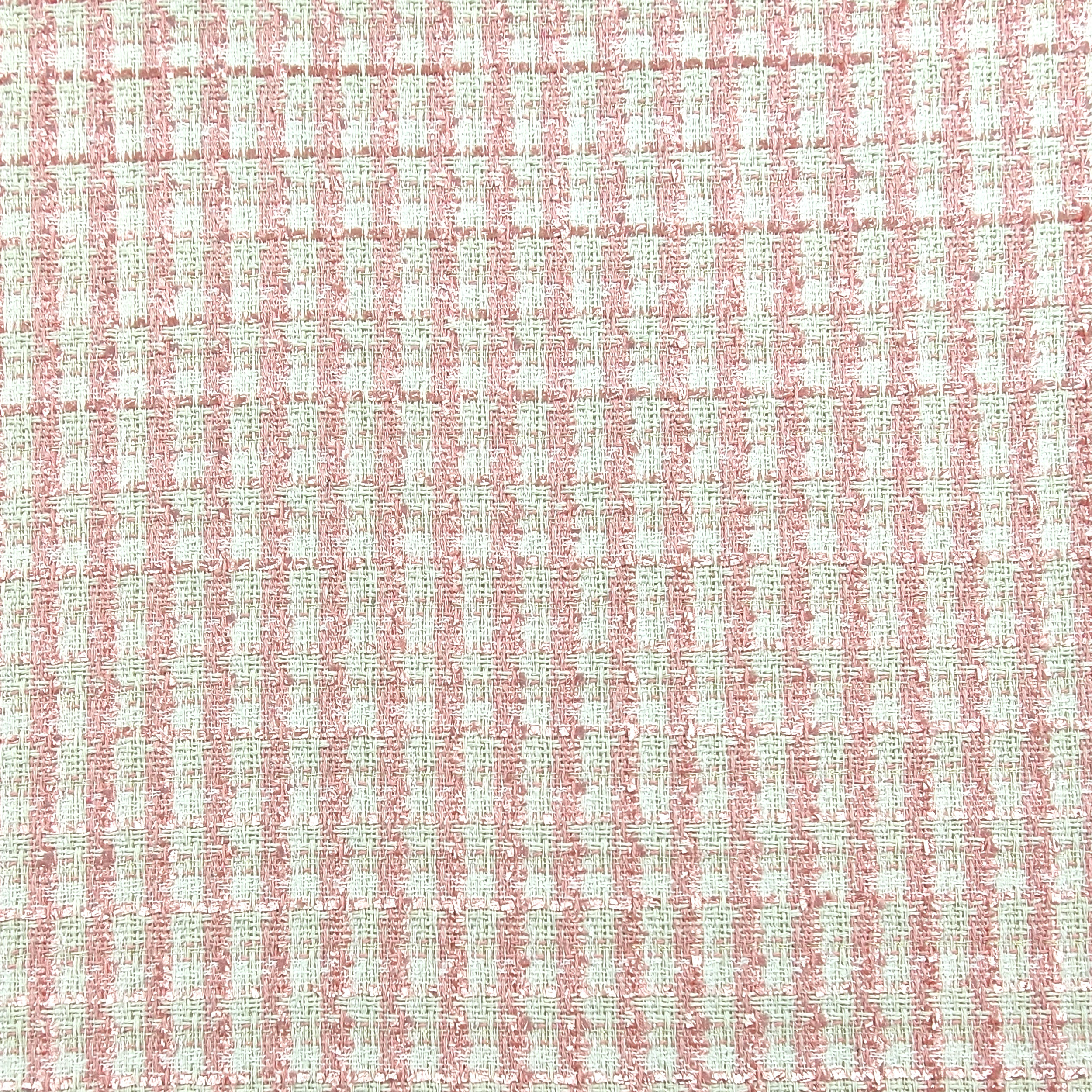 Tweed High Fashion Pink White Lurex