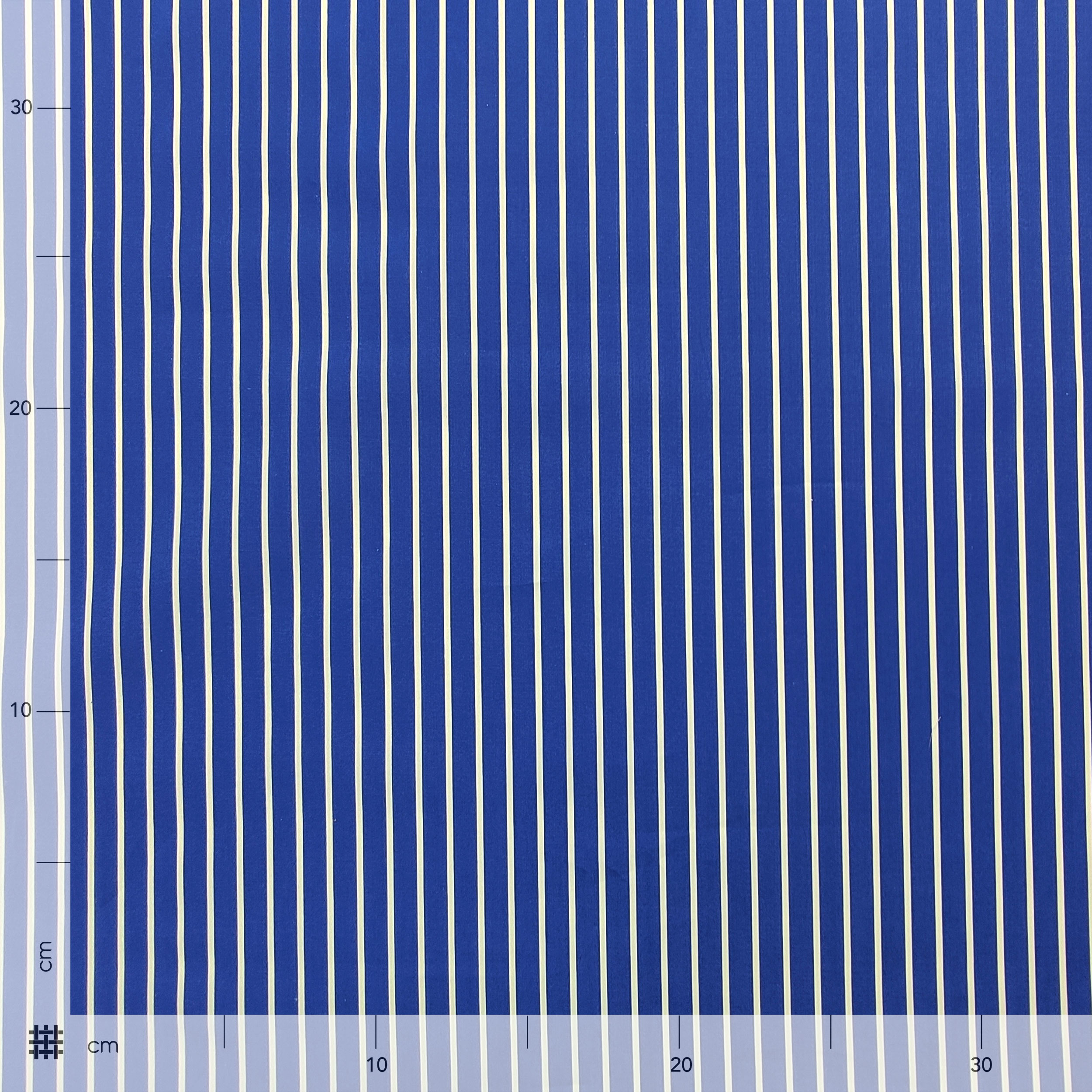 Baumwoll-Spezial-Shirting Weiß gestreift