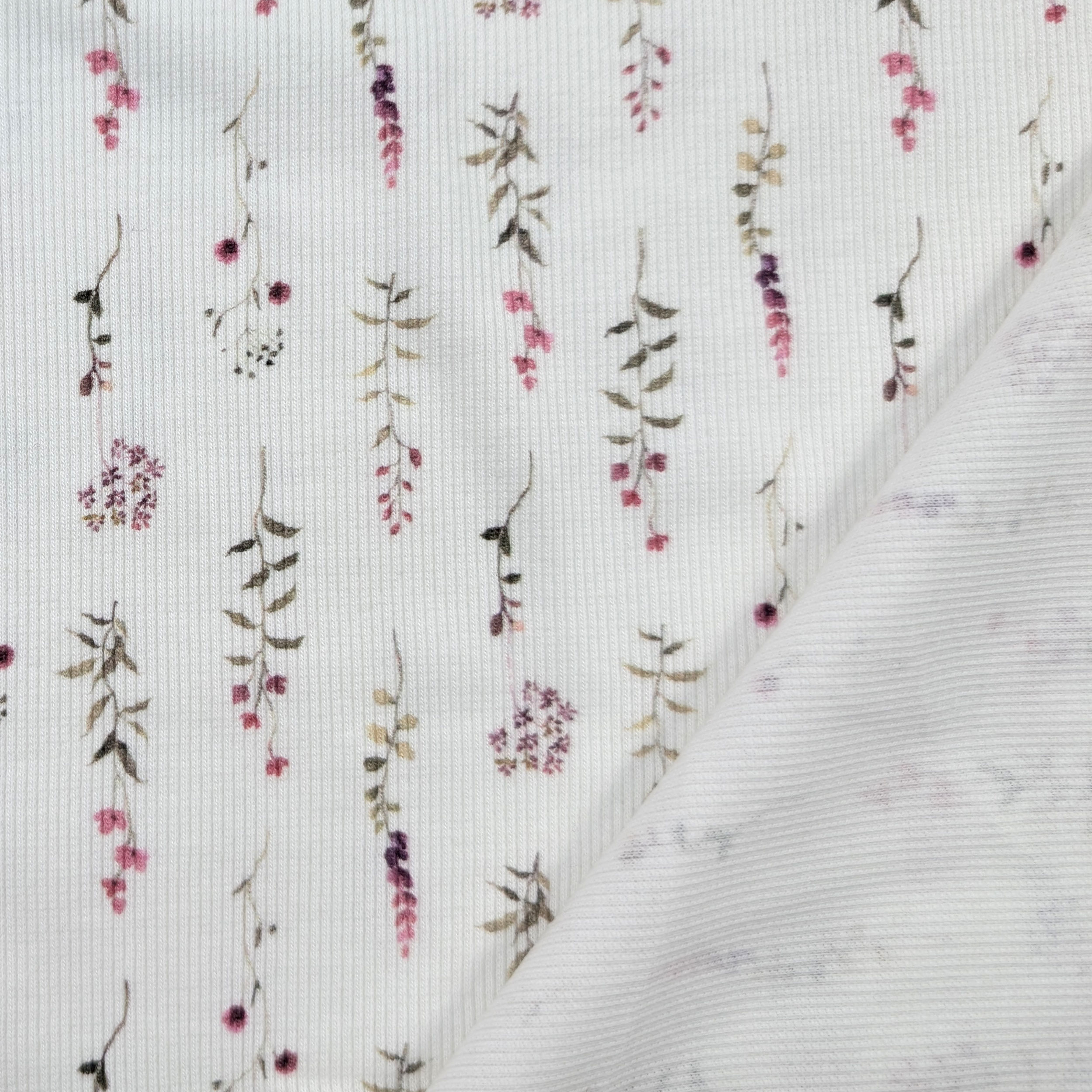 Jersey Floral Pattern White Background Image