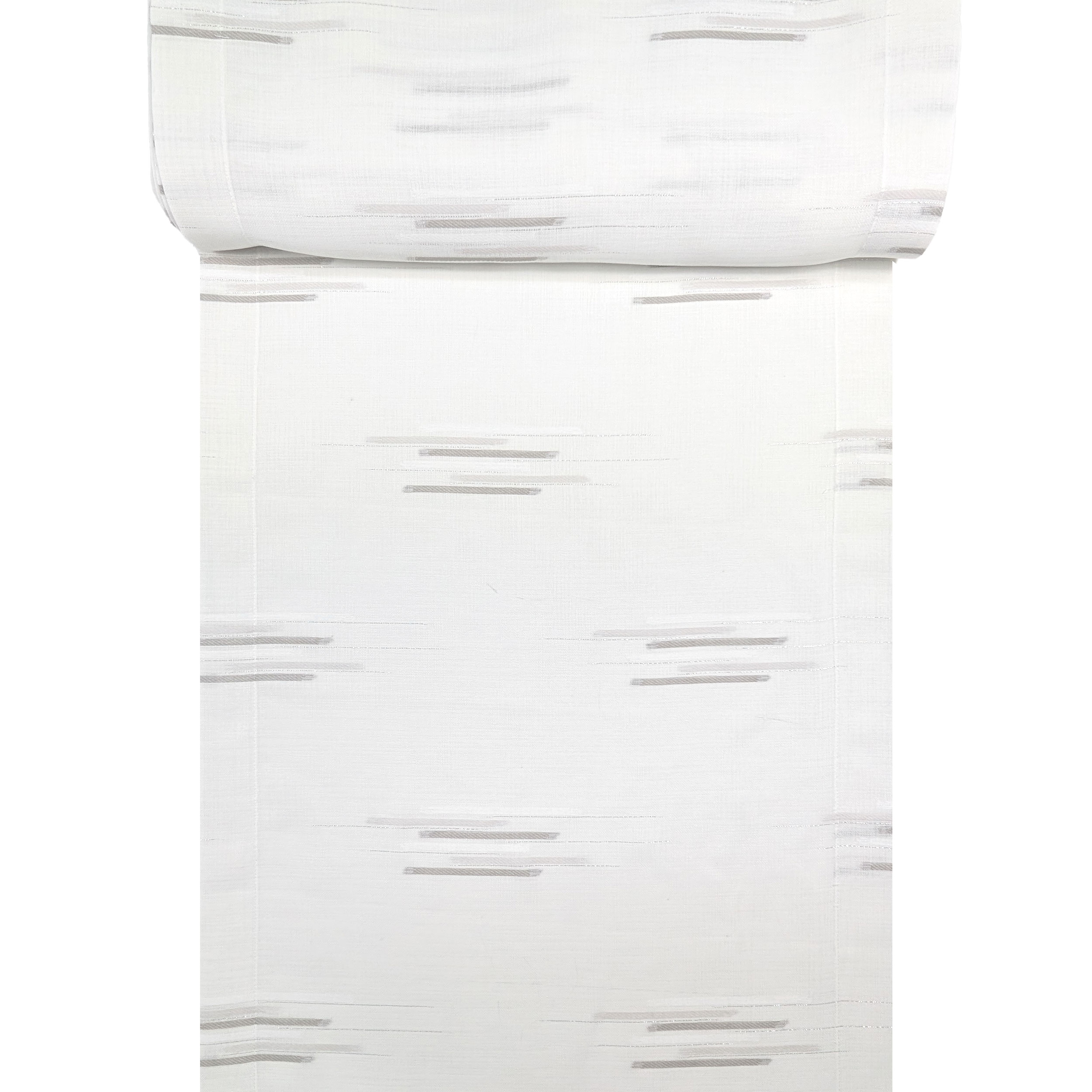 Curtain Fabric Striped Grey with Lurex Image