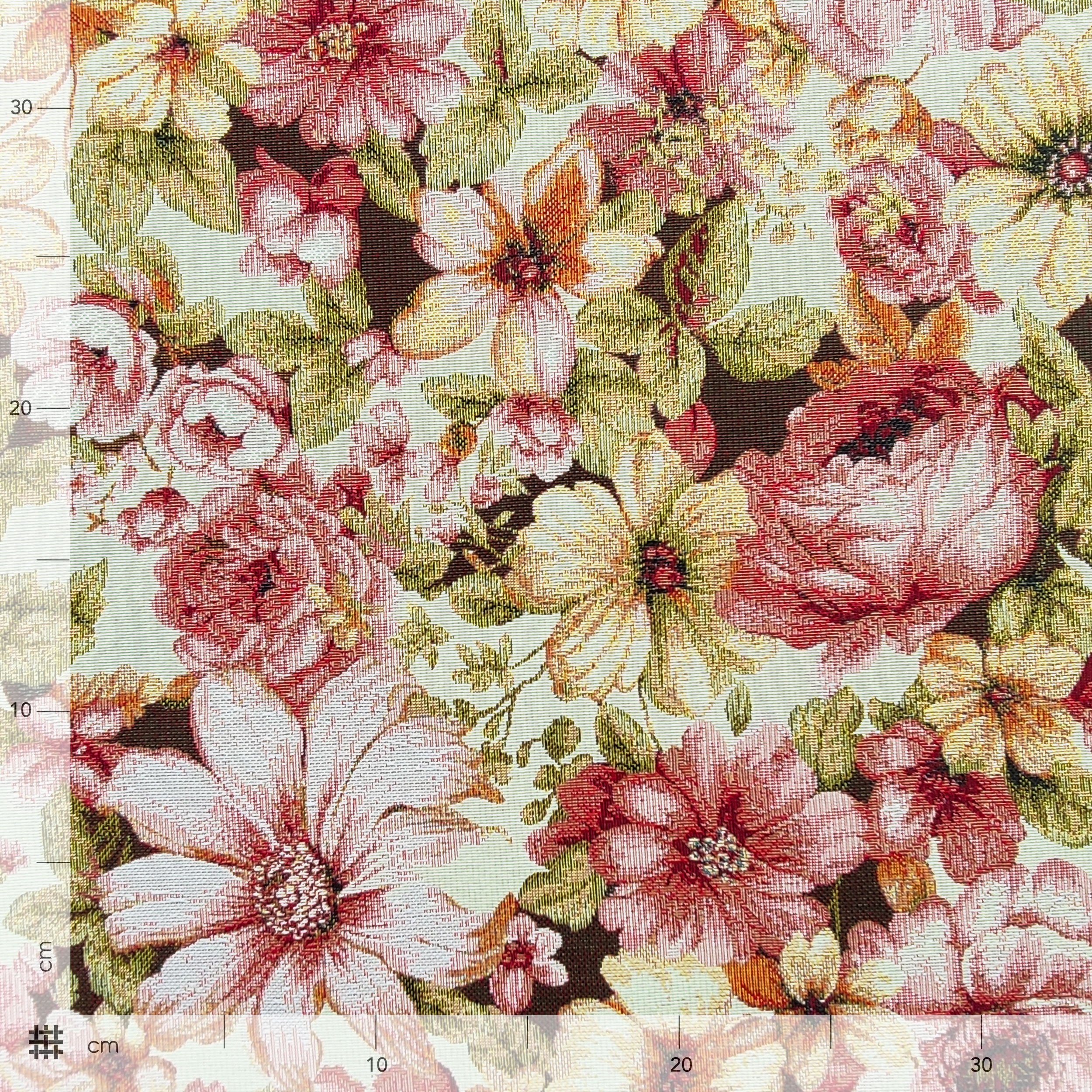 Gobelino con rosas y flores