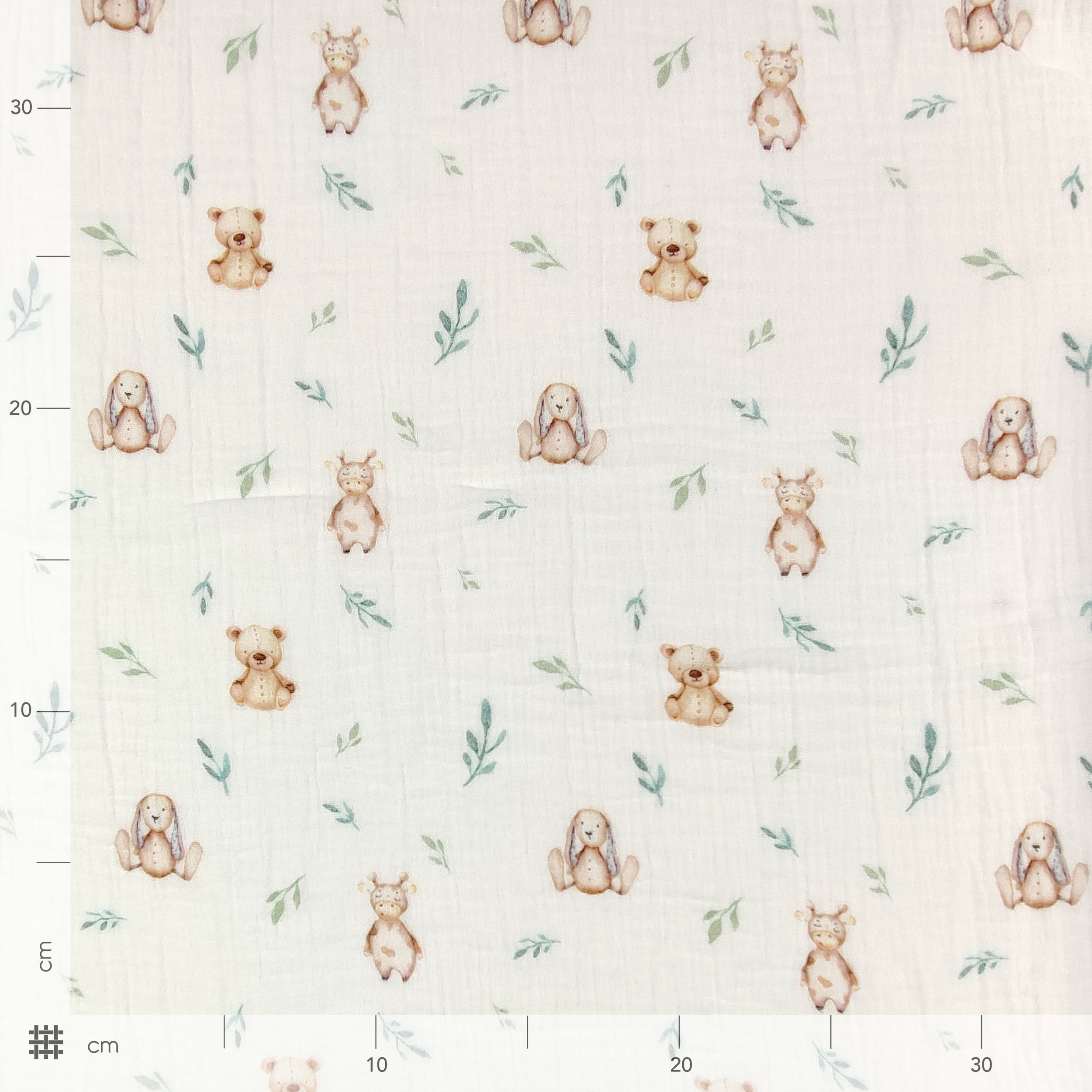 Cotton Muslin Bears and Cows