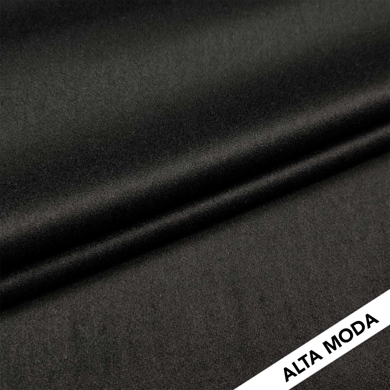 High Fashion Mixed Cashmere Coat Black Image