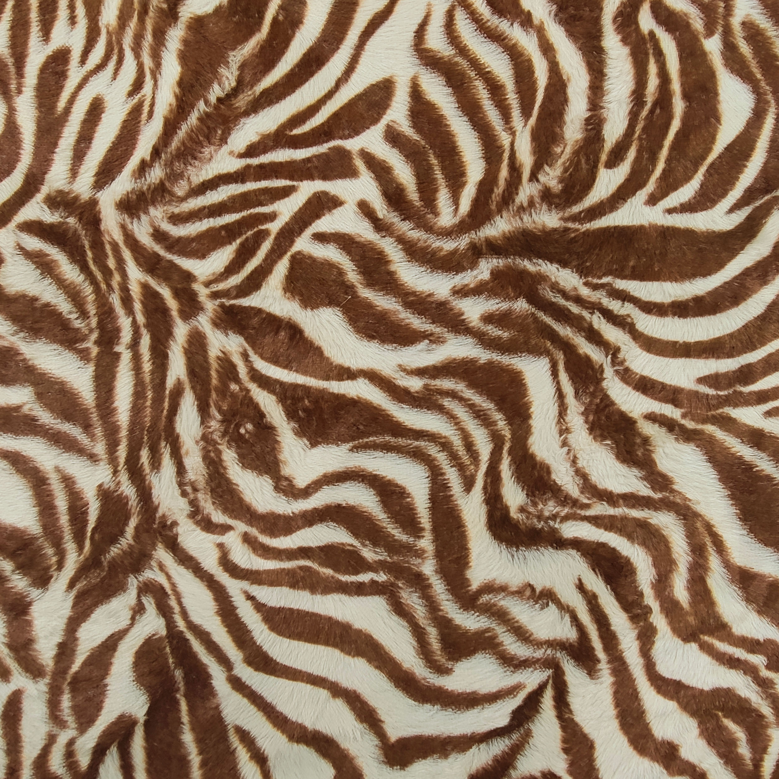 Tela de pelo de poni de tigre marrón claro