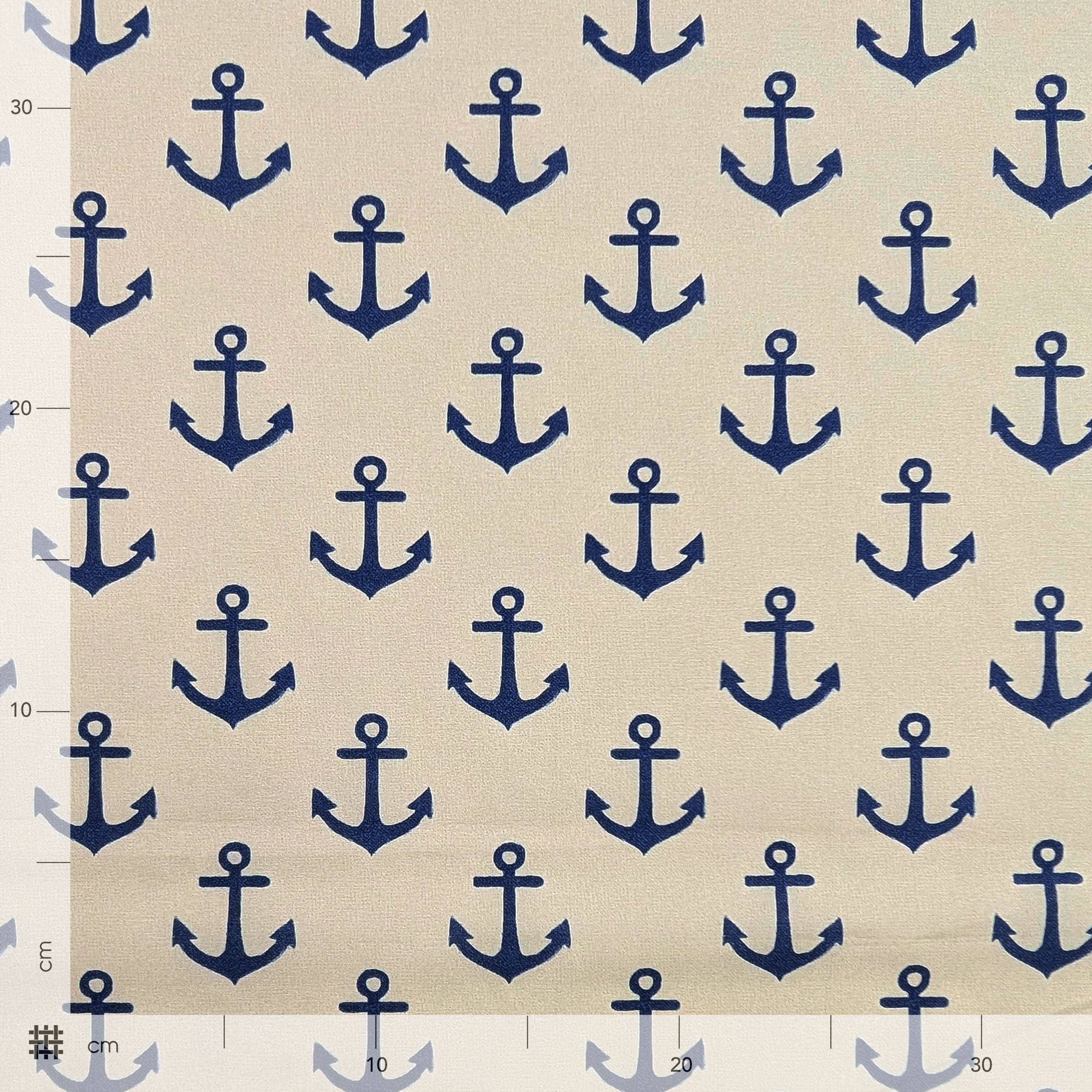 Poplin Cotton Anchors Blue Image