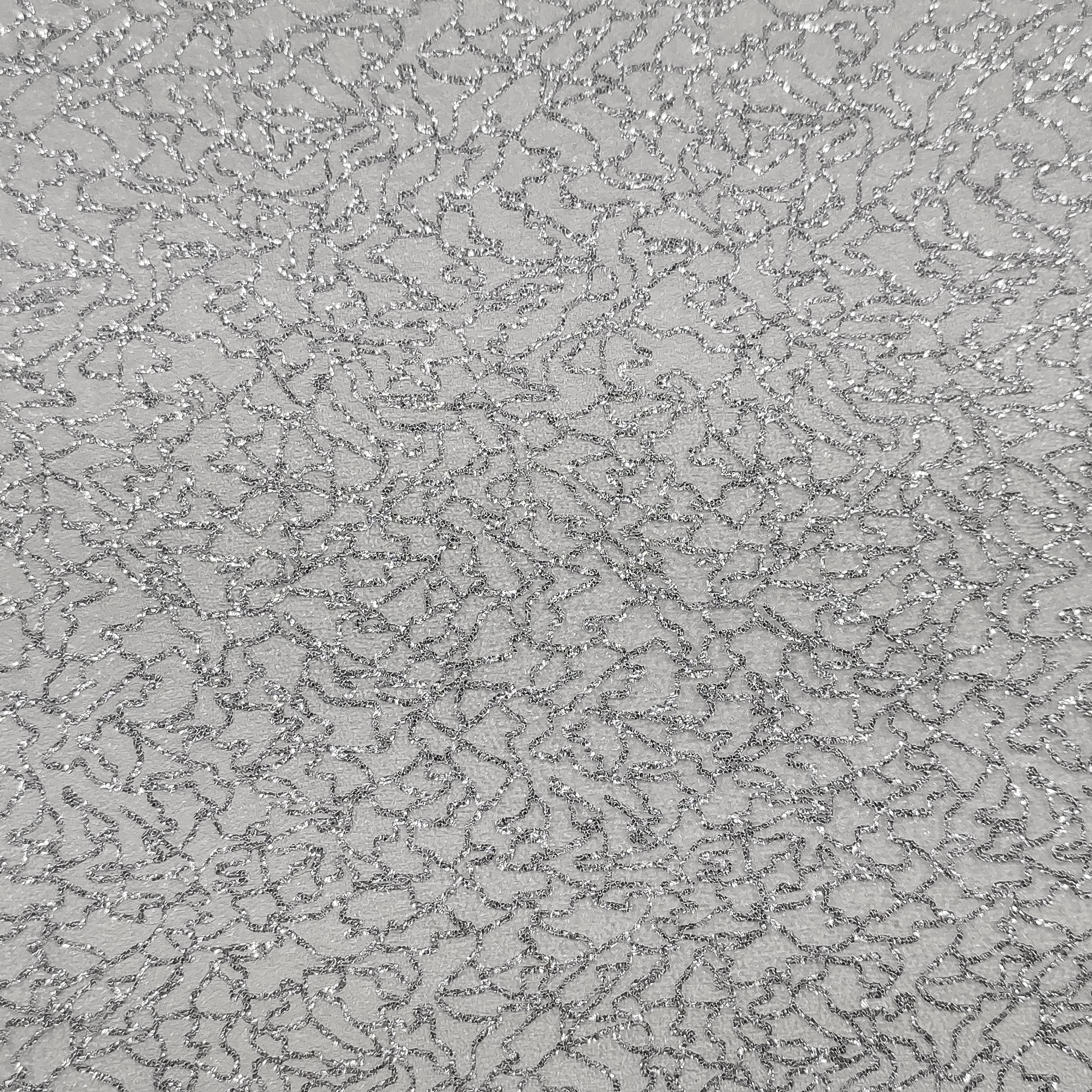 Nappes plastifiées à motifs pailletés argentés