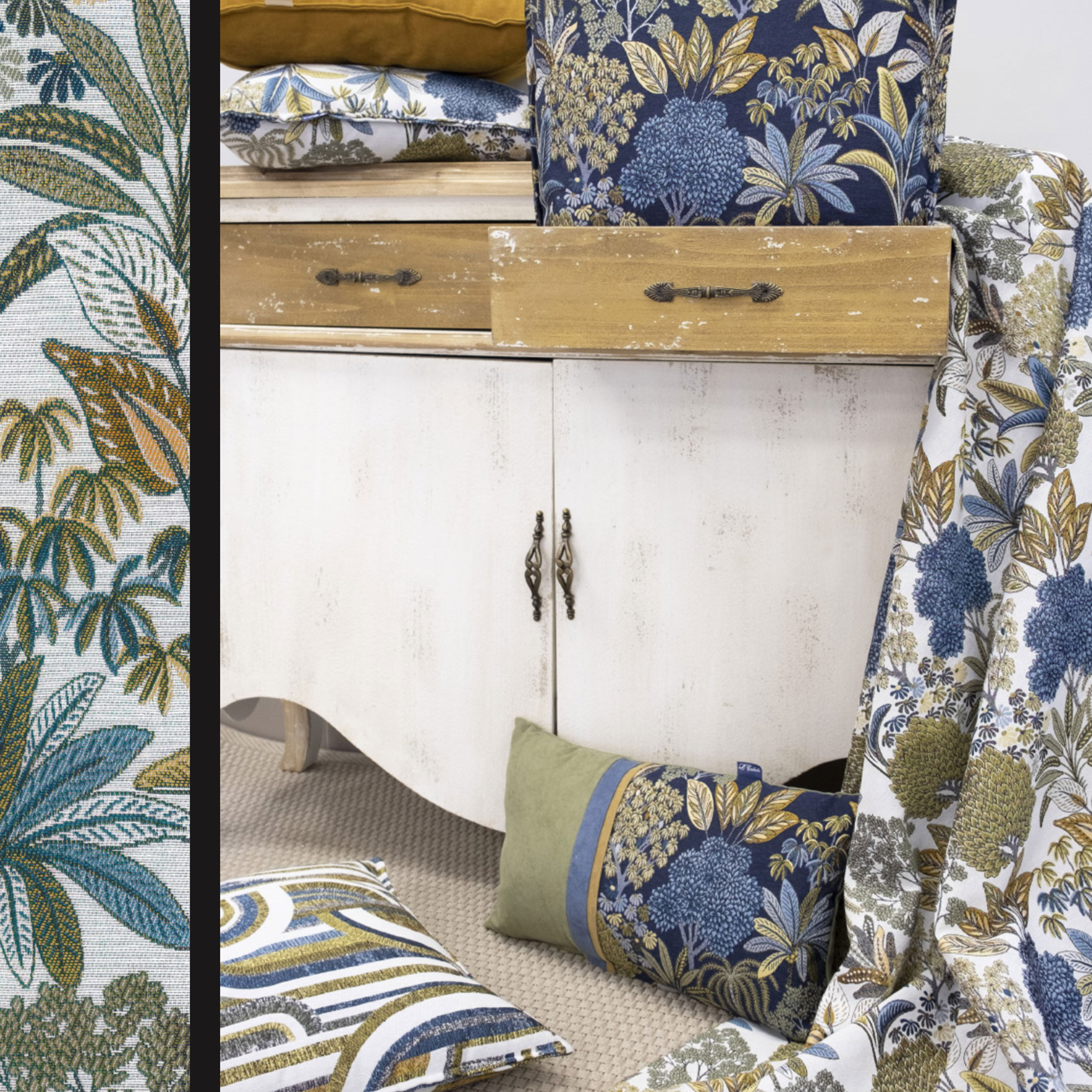 Jacquard Botanique Fantaisie Or Image
