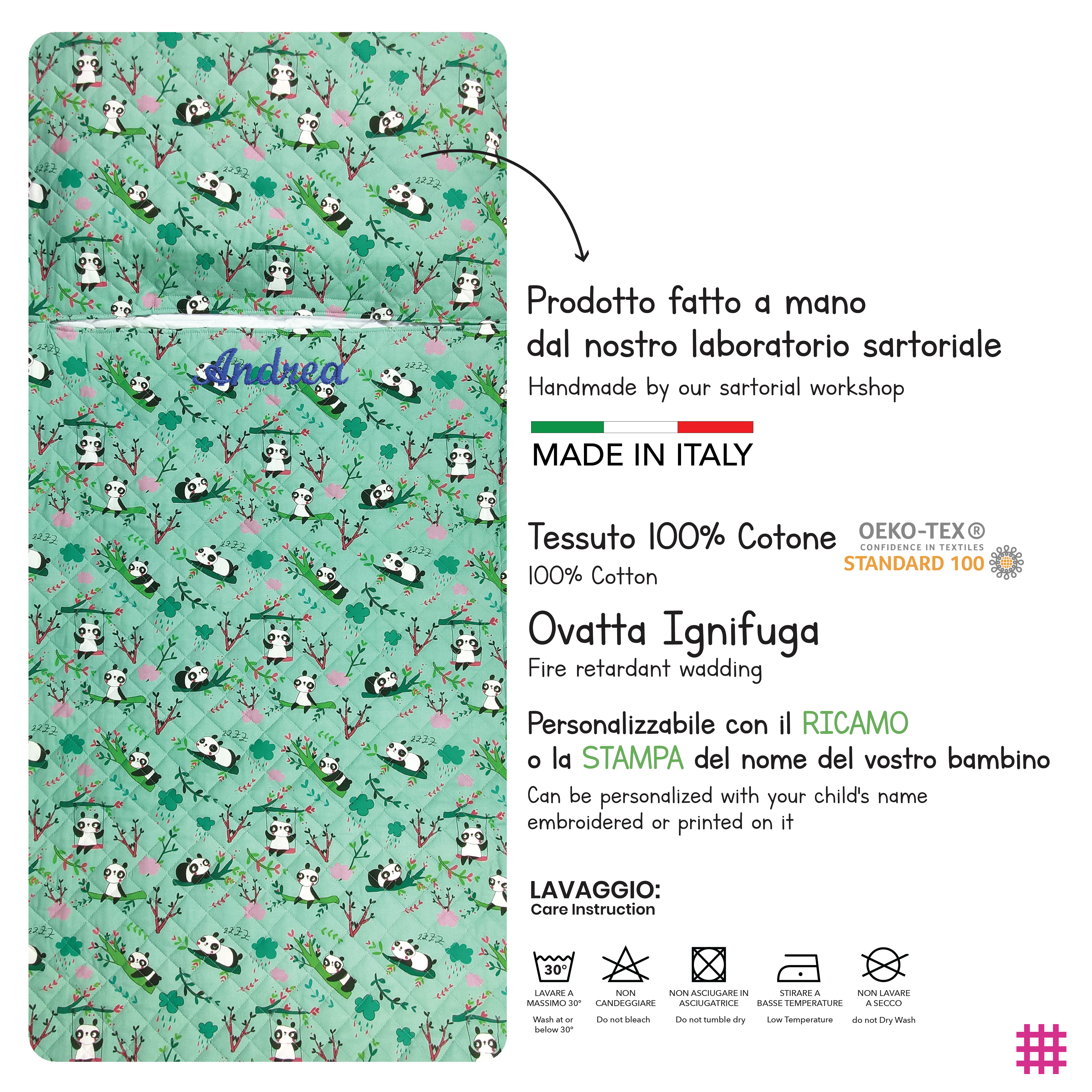 Cute Pandas Baby Sleeping Bag Image