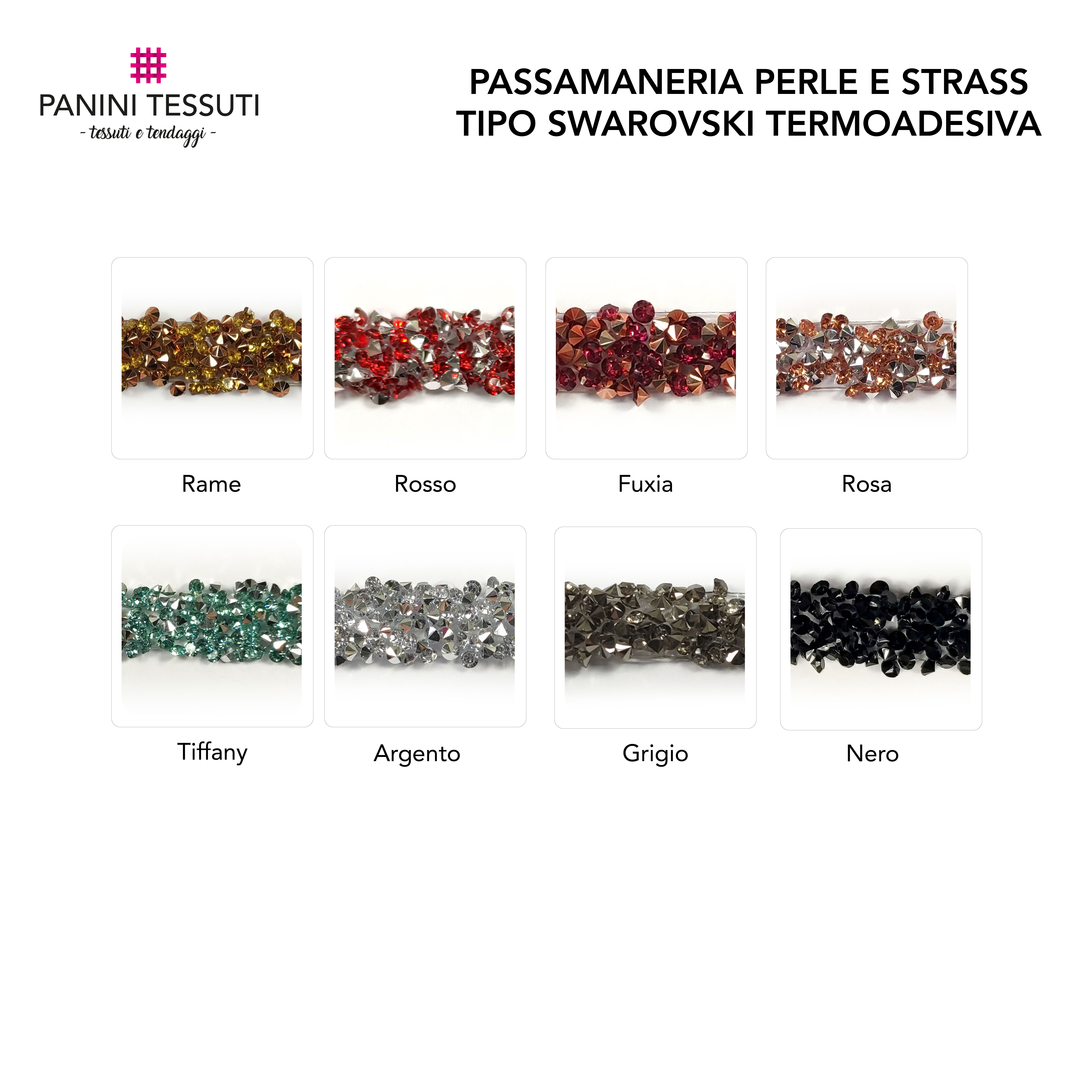 Garnitures thermoadhésives en perles et strass de type Swarovski Image