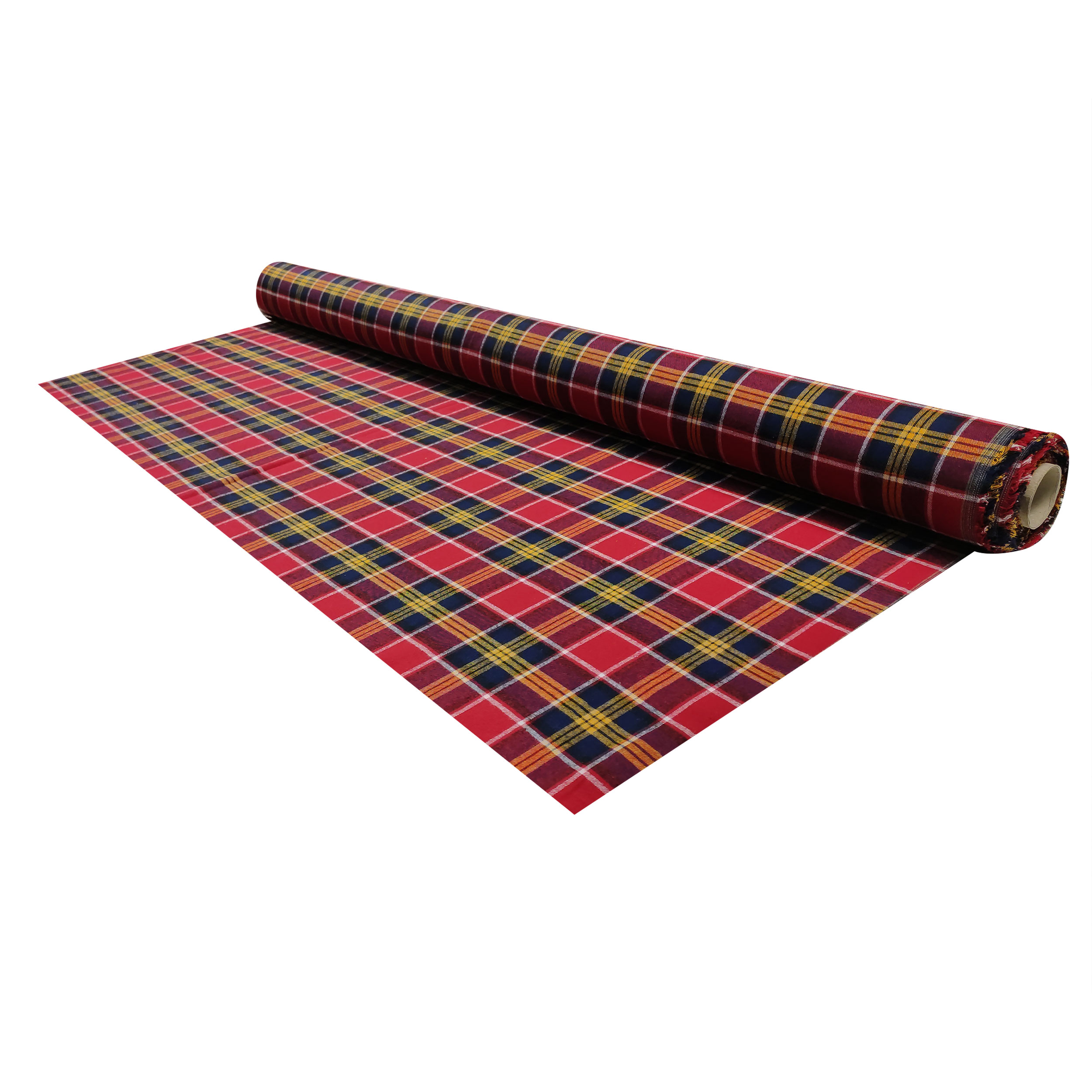 Tissu de flanelle écossaise Rouge Bleu Jaune Image