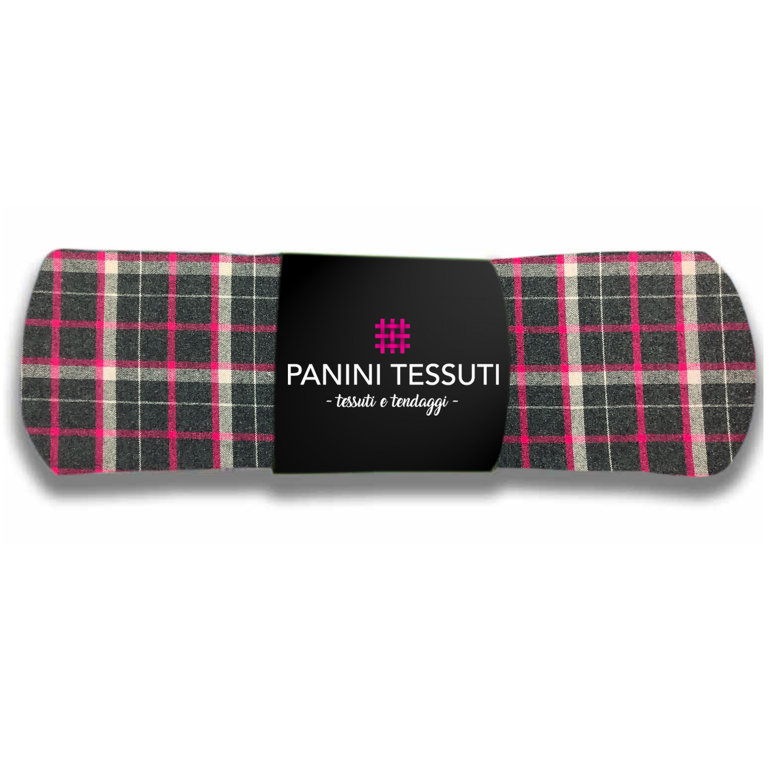 Fuxia White Wool Blend Tartan Scamp Image