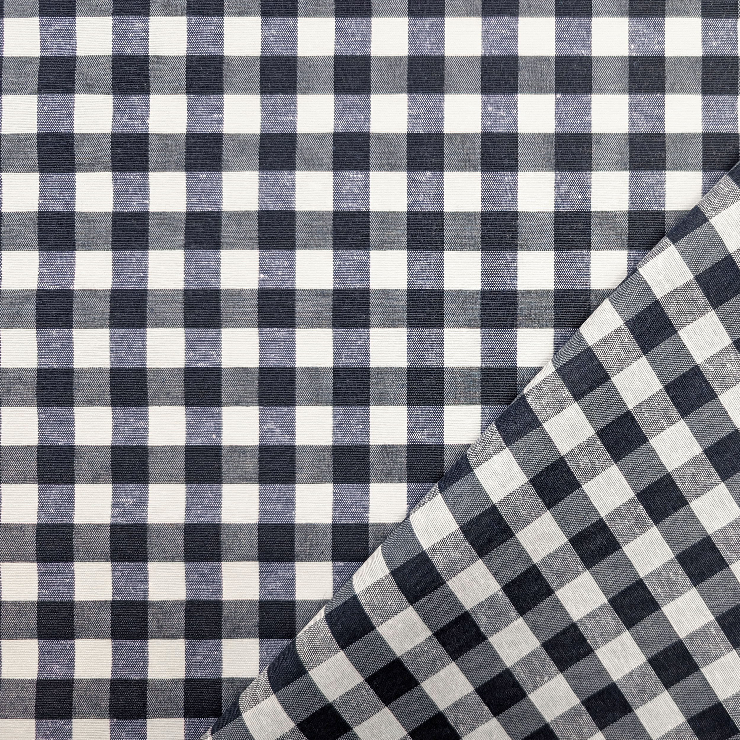 Fabric for Resin Tablecloth Dark Blue Checkered Image