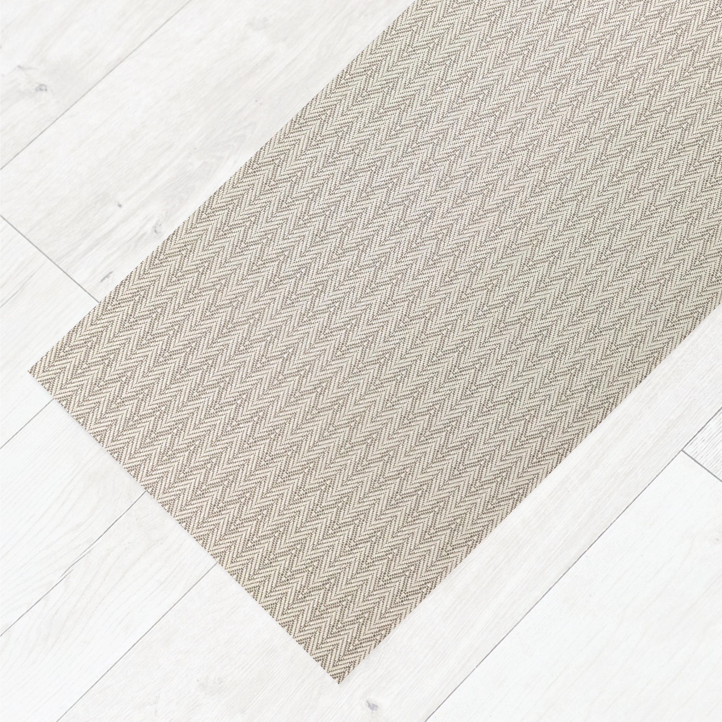Zig Zag cream and grey kitchen towel Image