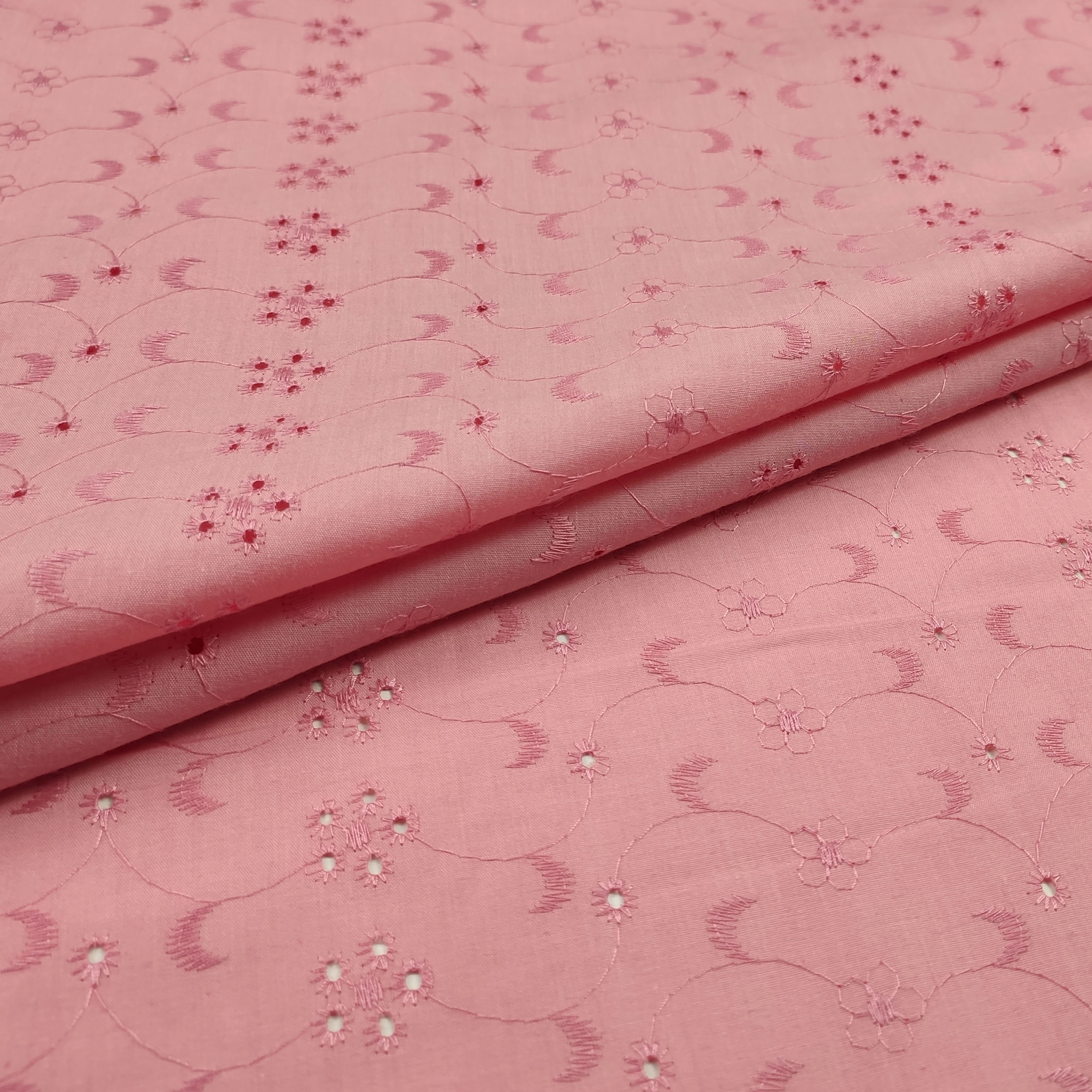 Unicolour Broderie Anglaise Embroidered Suns, Moons, Flowers