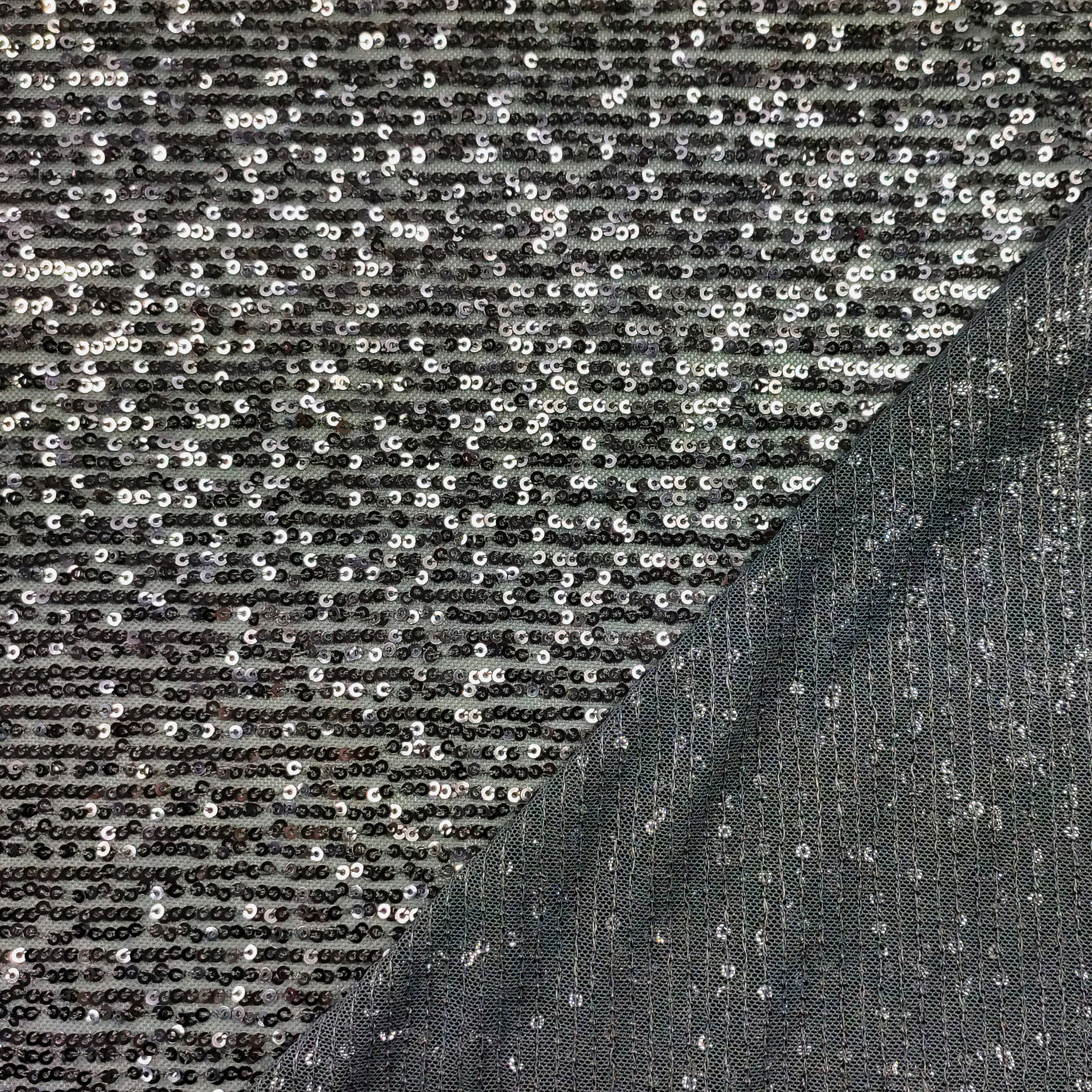 Tissu Gris Paillettes
