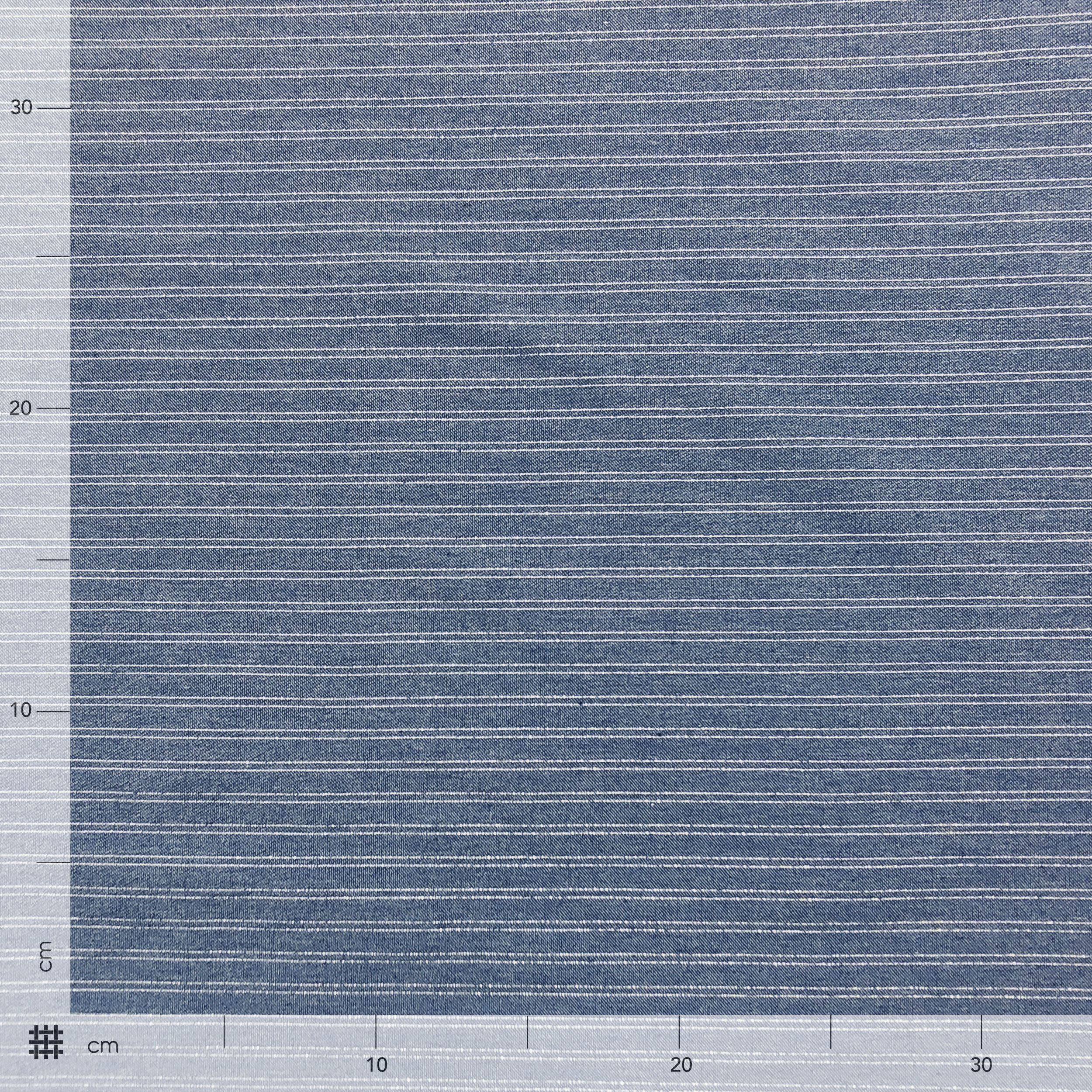 Stretch denim cotton Lurex stripes