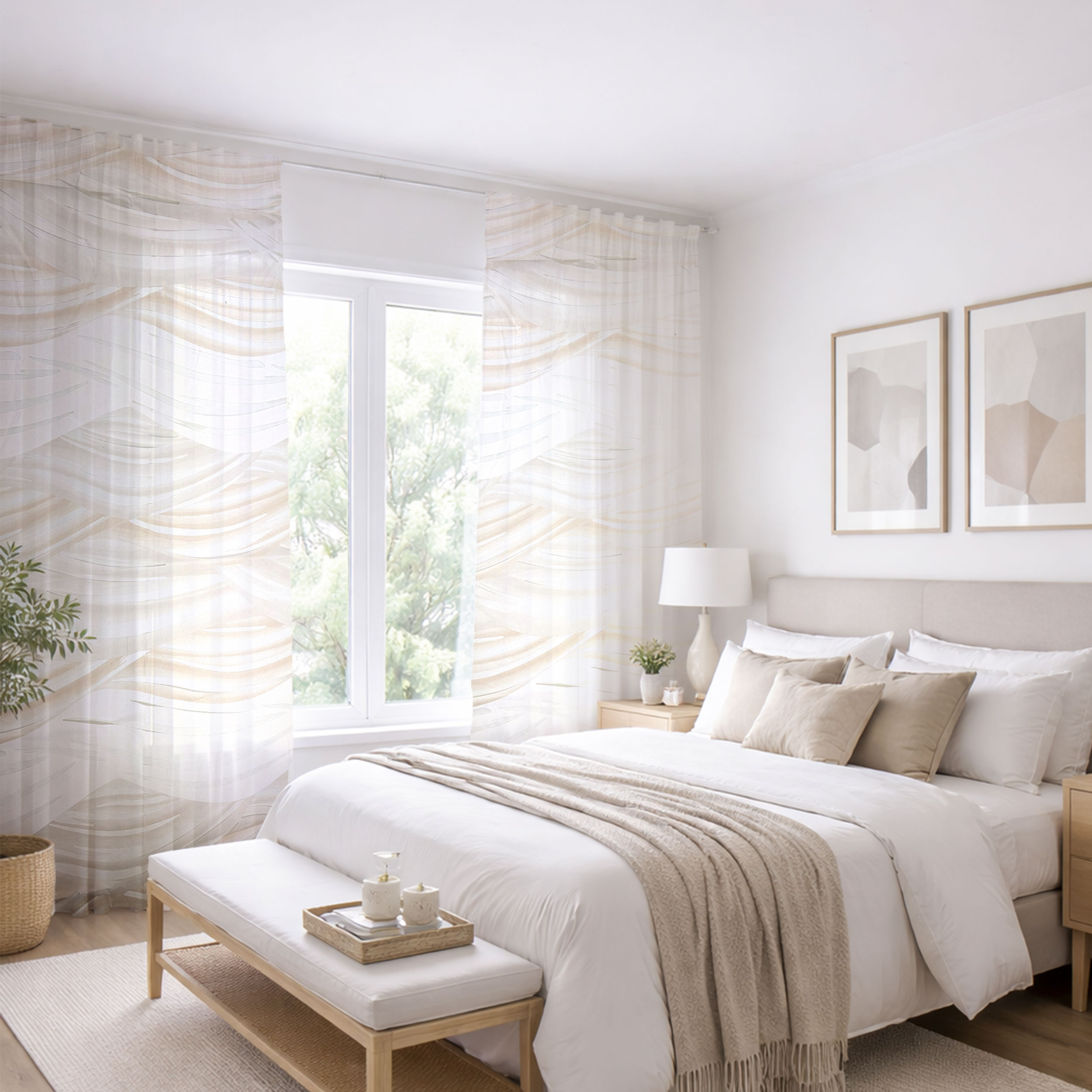 Devore Curtain Fabric Dune Shaded Dove Grey Image