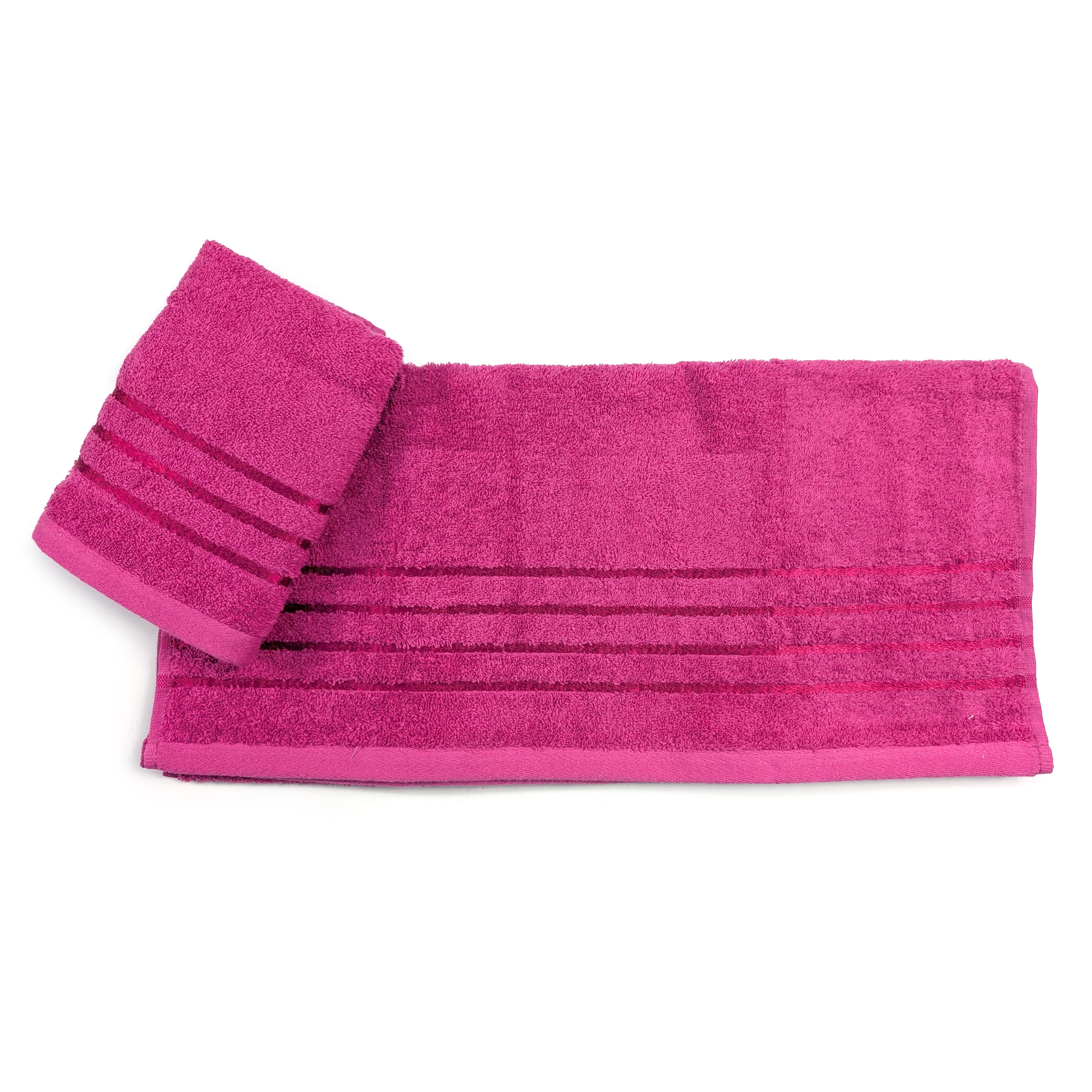 Fuchsia Bath, Face and Guest Towel Set Image