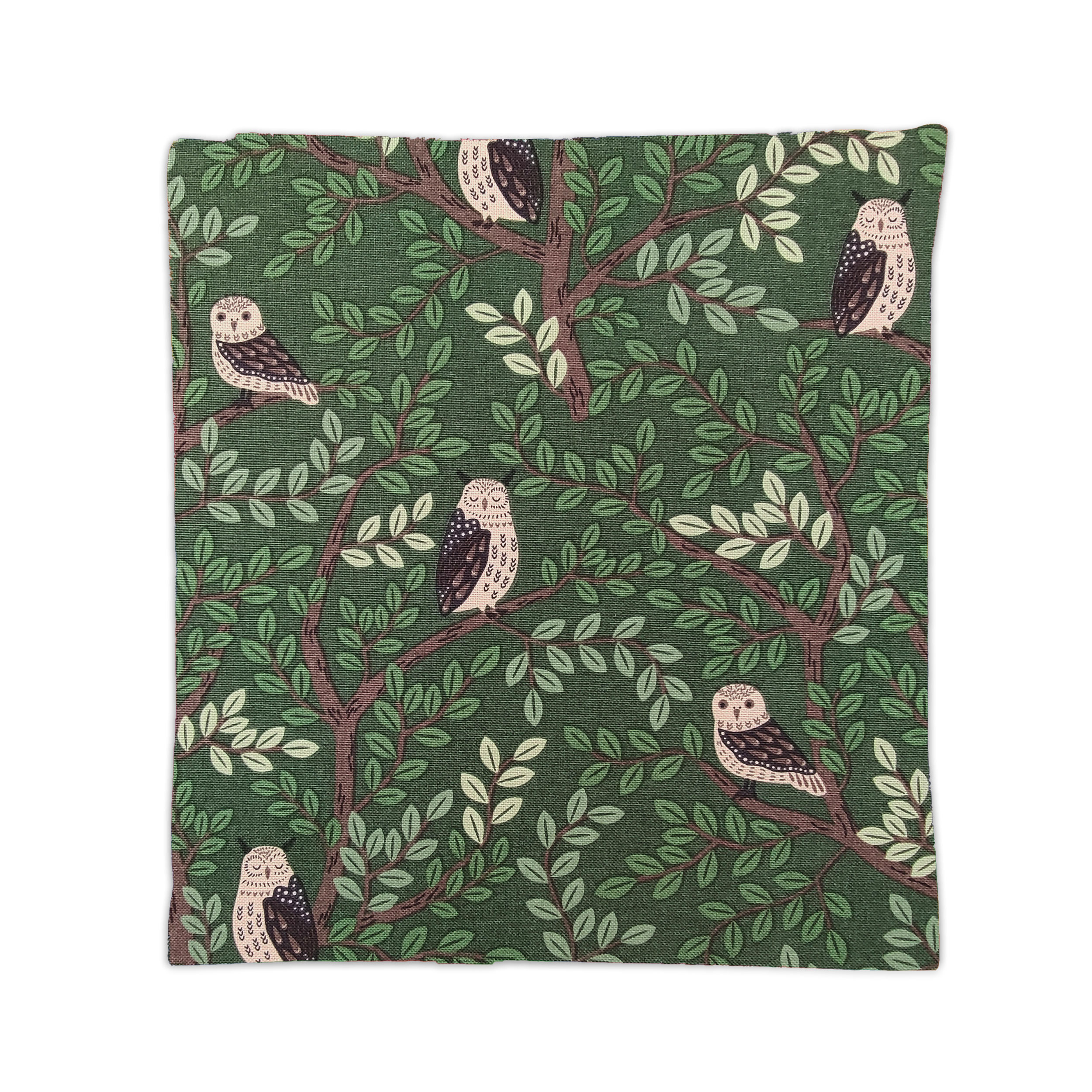 Taie d'oreiller fantaisie hibou forêt