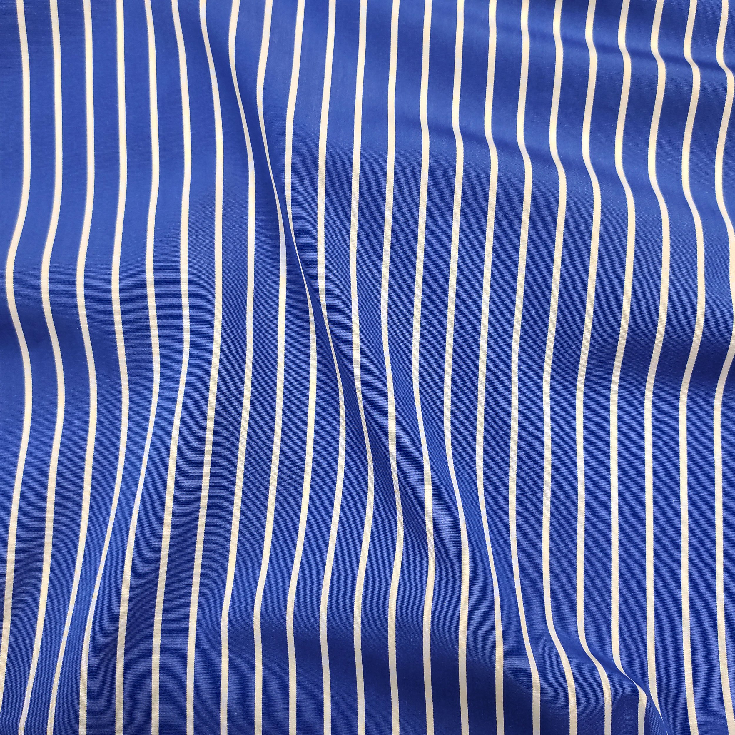 Baumwoll-Spezial-Shirting Weiß gestreift